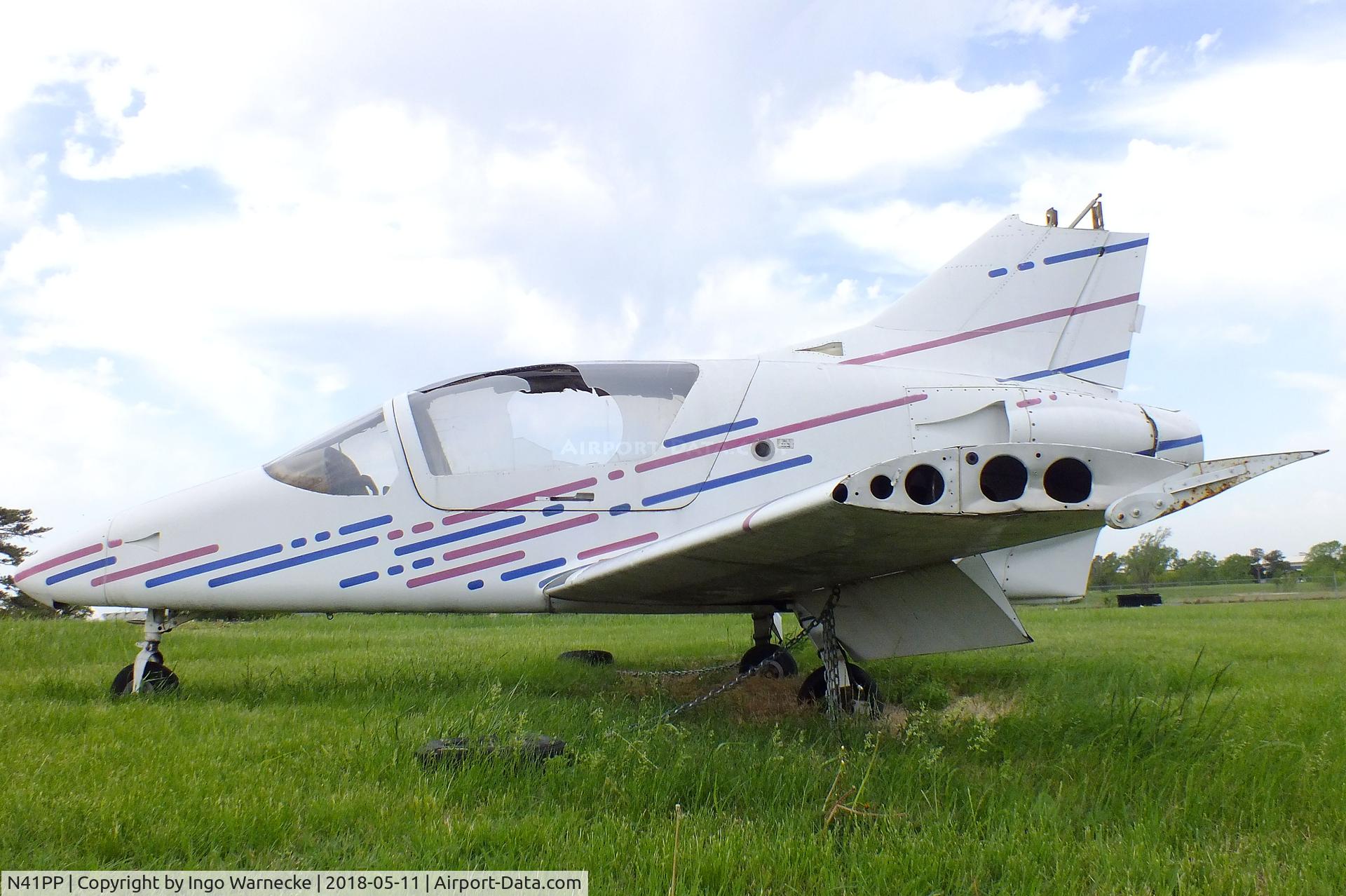 N41PP, 1985 Prescott Aeronautical Pusher C/N 001, Prescott Pusher (minus propeller and tailplane), awaiting restoration at the Kansas Aviation Museum, Wichita KS