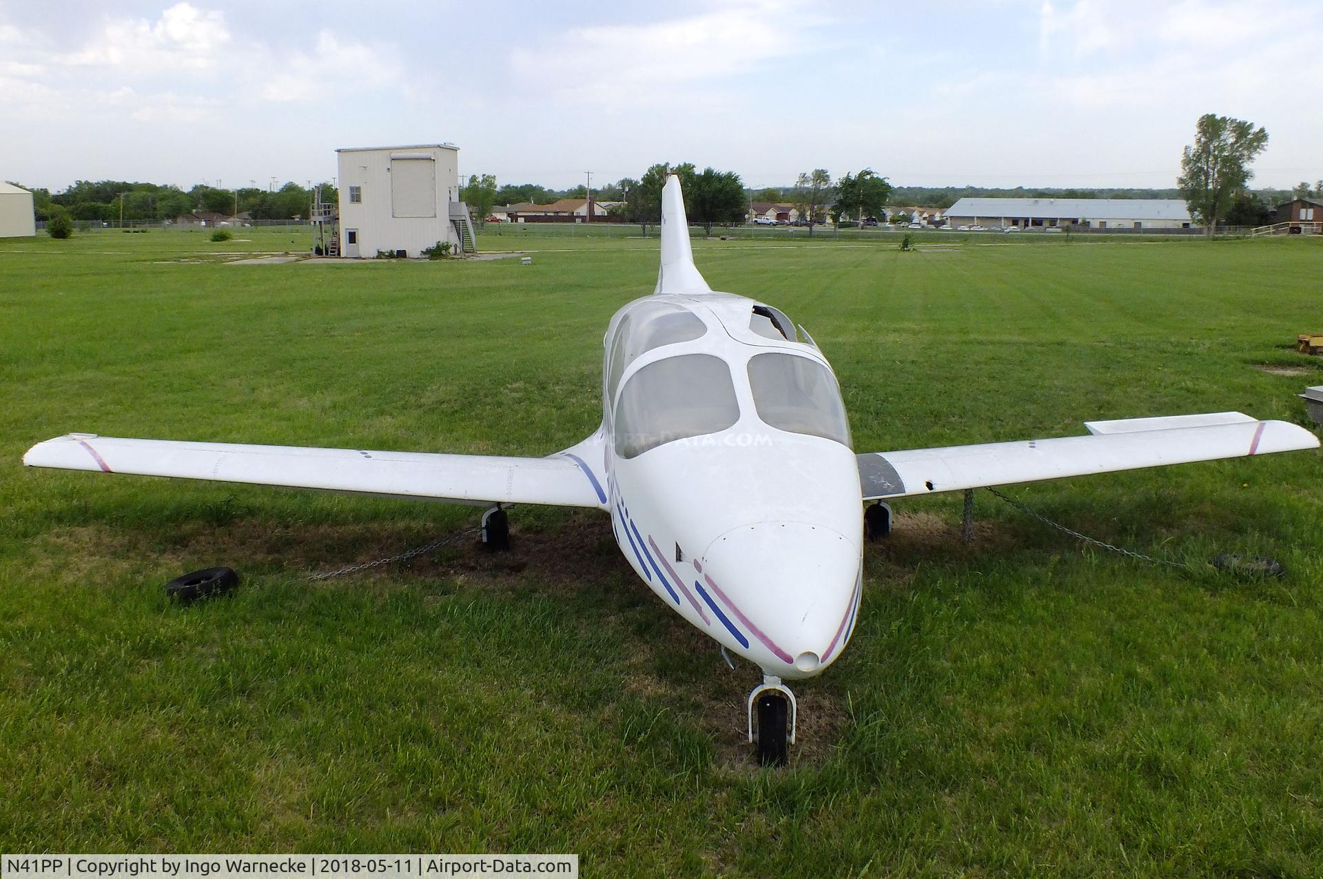 N41PP, 1985 Prescott Aeronautical Pusher C/N 001, Prescott Pusher (minus propeller and tailplane), awaiting restoration at the Kansas Aviation Museum, Wichita KS