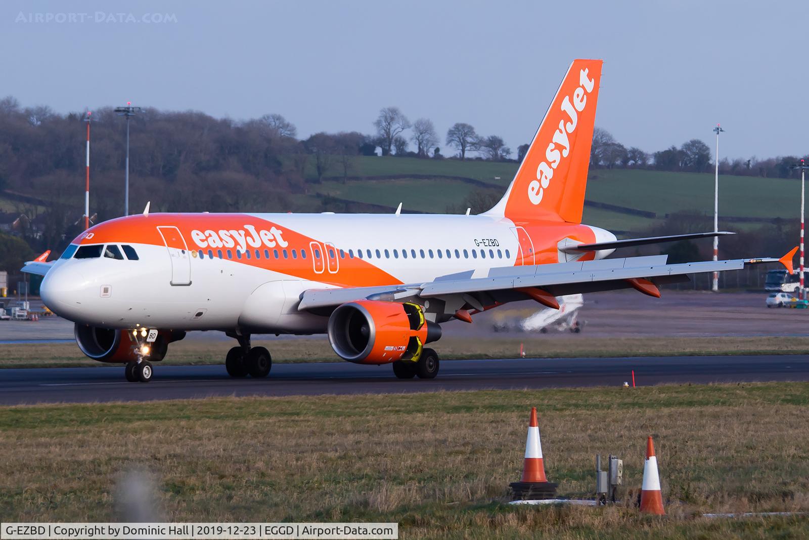 G-EZBD, 2006 Airbus A319-111 C/N 2873, Landing RWY 27