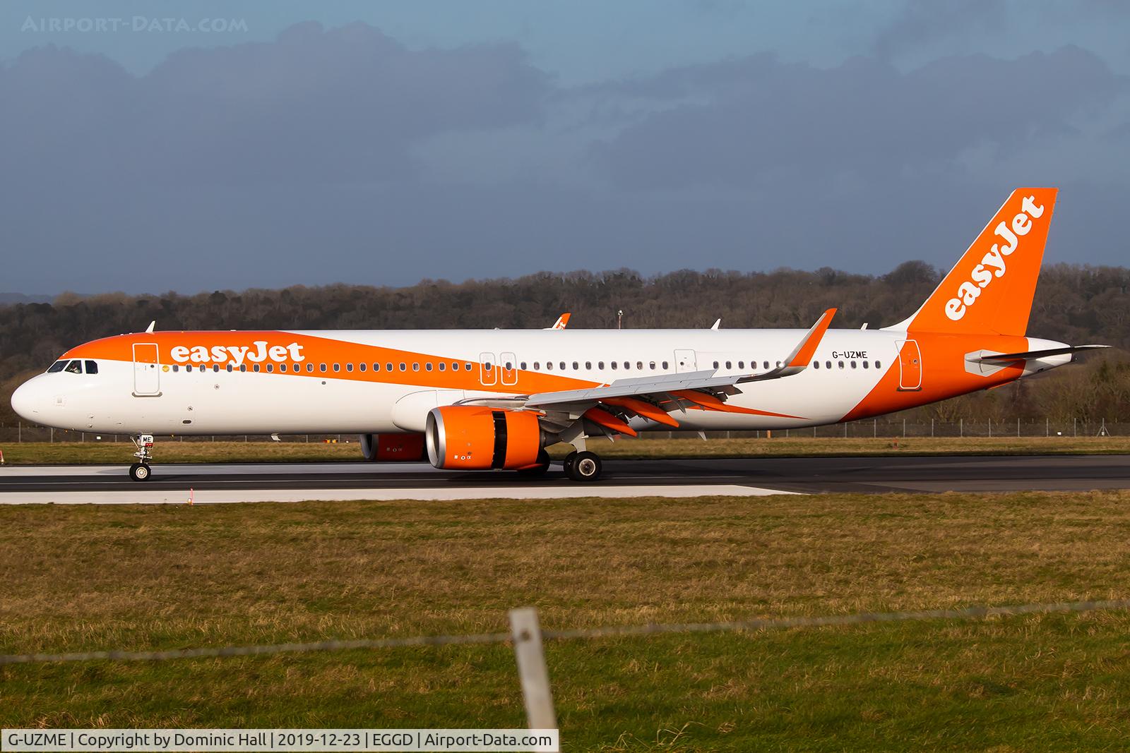 G-UZME, 2018 Airbus A321-251NX C/N 8454, landing RWY 27