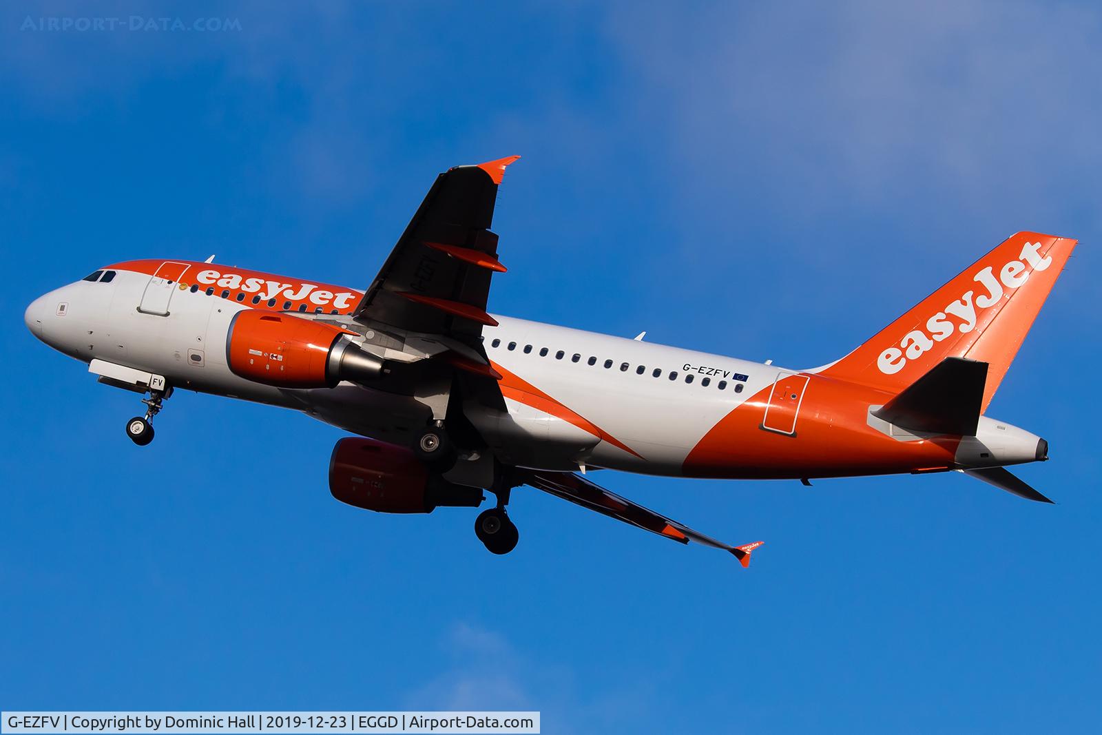 G-EZFV, 2010 Airbus A319-111 C/N 4327, Departing RWY 27
