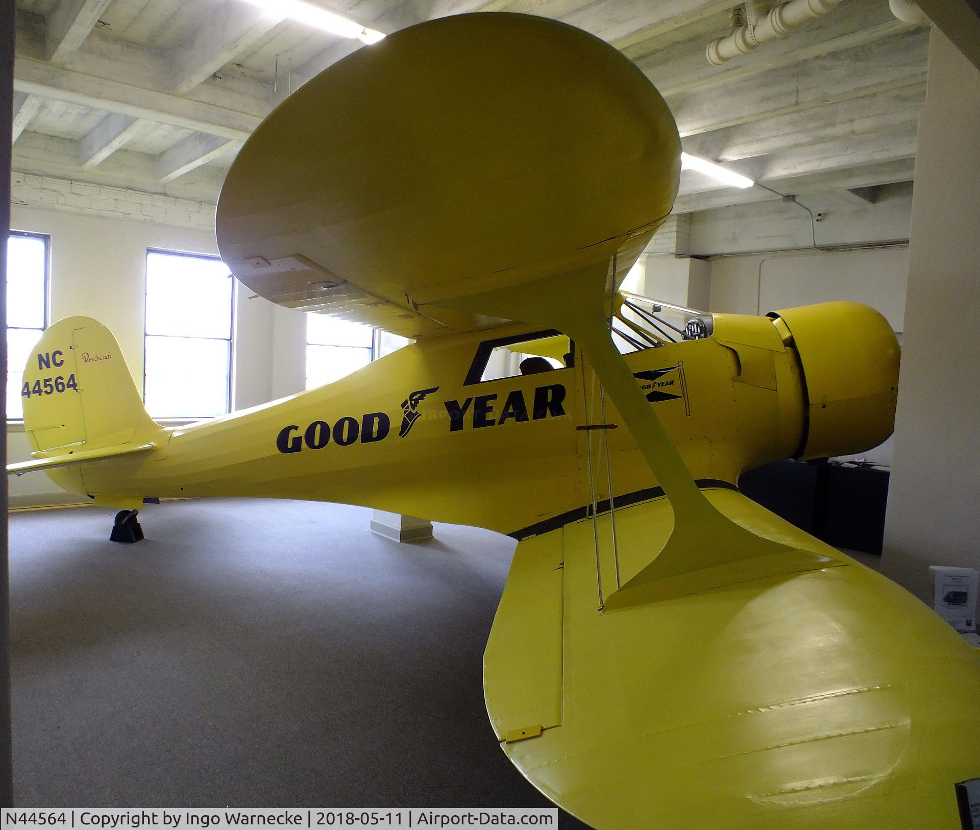 N44564, 1944 Beech D17S Staggerwing C/N 6925, Beechcraft D17S Staggerwing at the Kansas Aviation Museum, Wichita KS