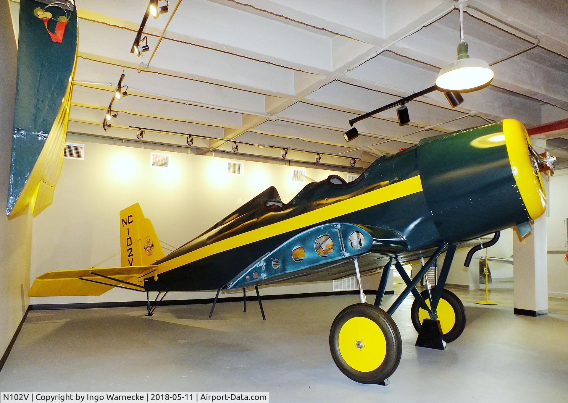 N102V, Watkins Aircraft SKYLARK C/N Not found, Watkins Skylark SL at the Kansas Aviation Museum, Wichita KS