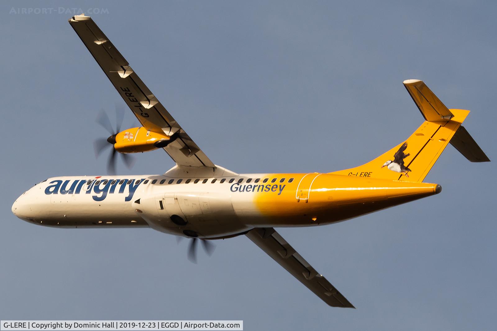 G-LERE, 2009 ATR 72-212A C/N 891, Departing RWY 27