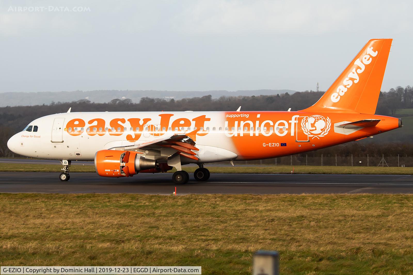 G-EZIO, 2005 Airbus A319-111 C/N 2512, Landing RWY 27