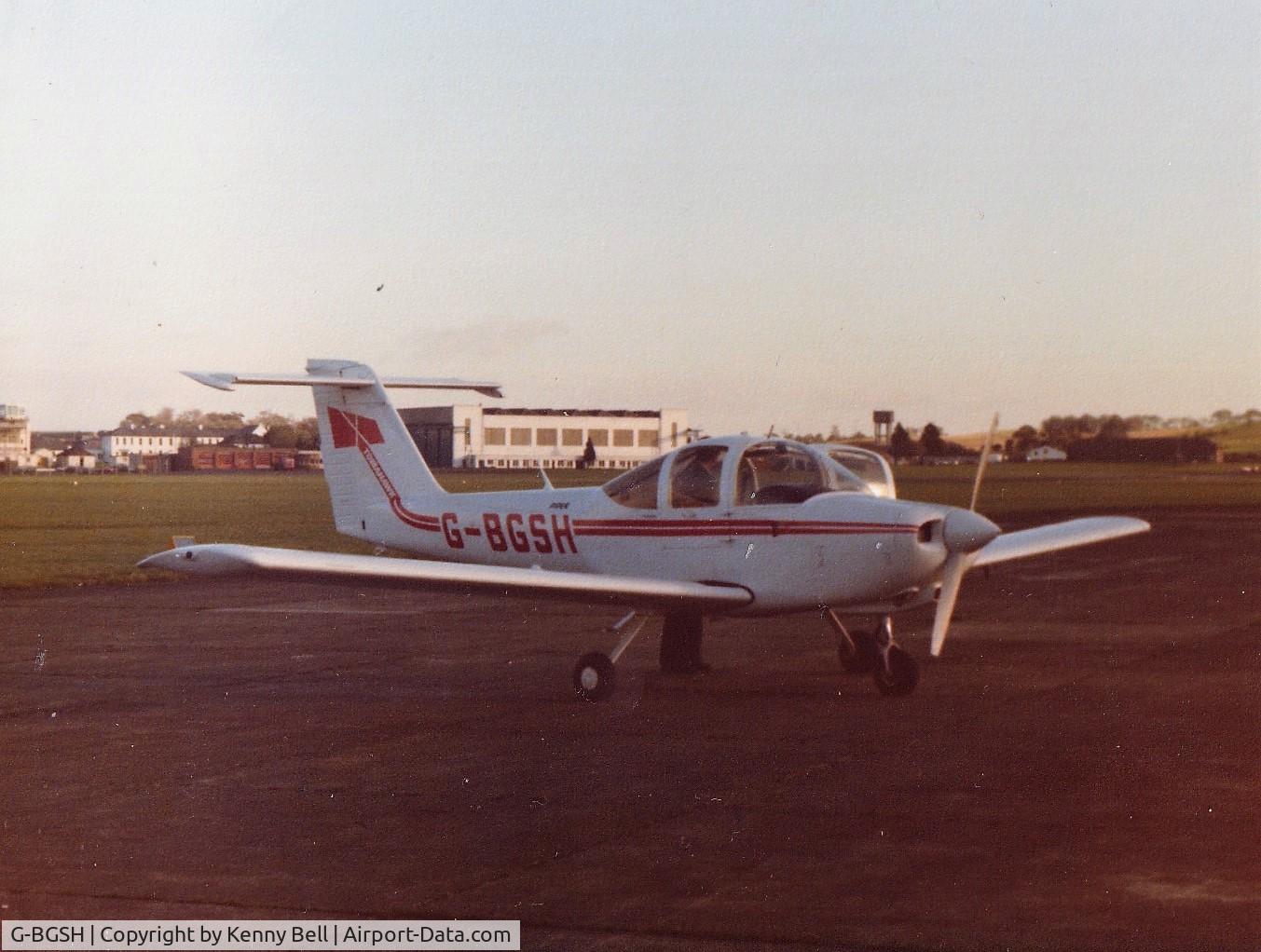 G-BGSH, 1979 Piper PA-38-112 Tomahawk Tomahawk C/N 38-79A0562, Early 1980's.
Glasgow or Prestwick - I can't remember!