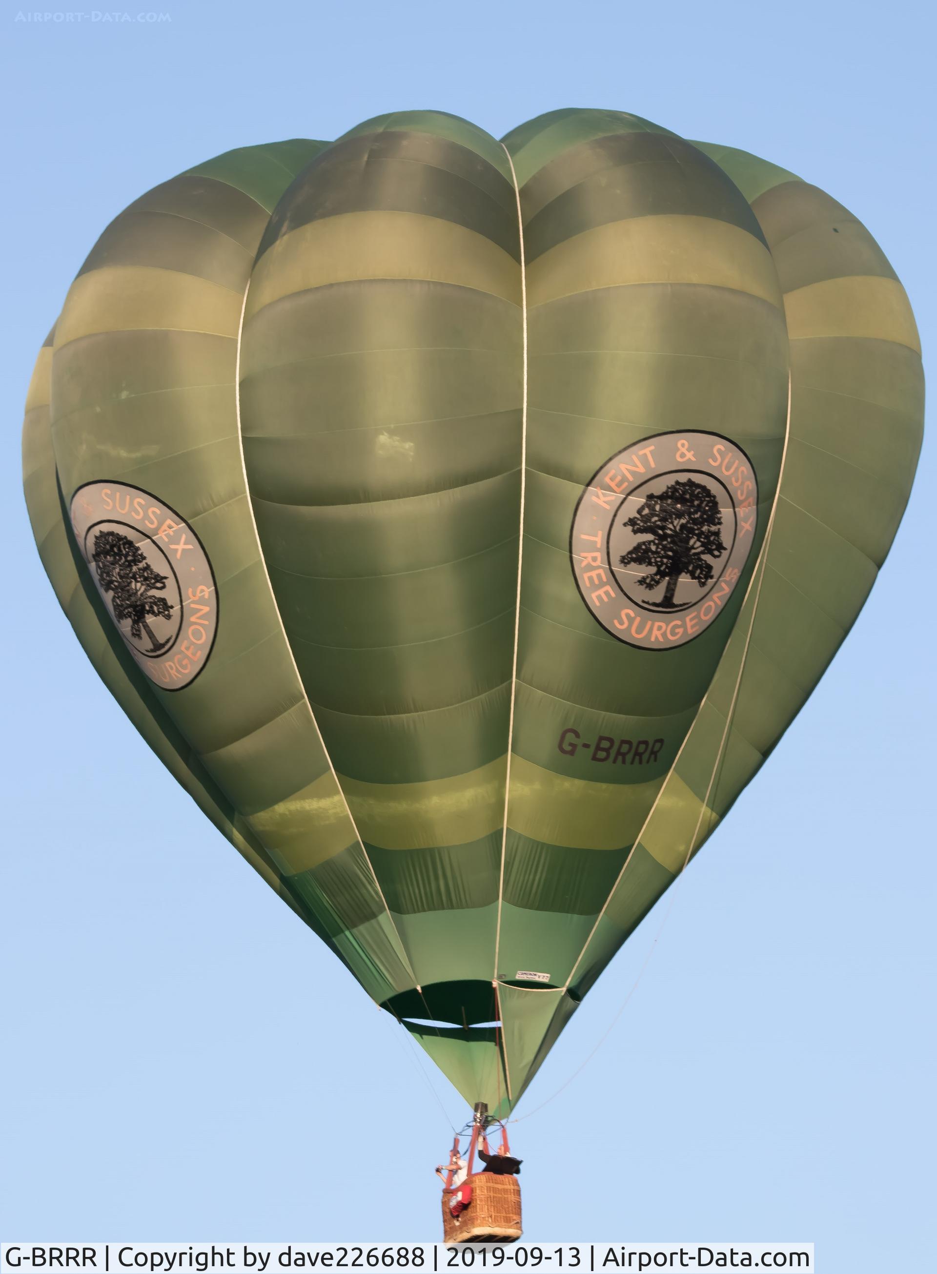 G-BRRR, 1989 Cameron Balloons V-77 C/N 2070, G BRRR at the 2019 Longleat Skysafari - still looking good for a 30 year old envelope