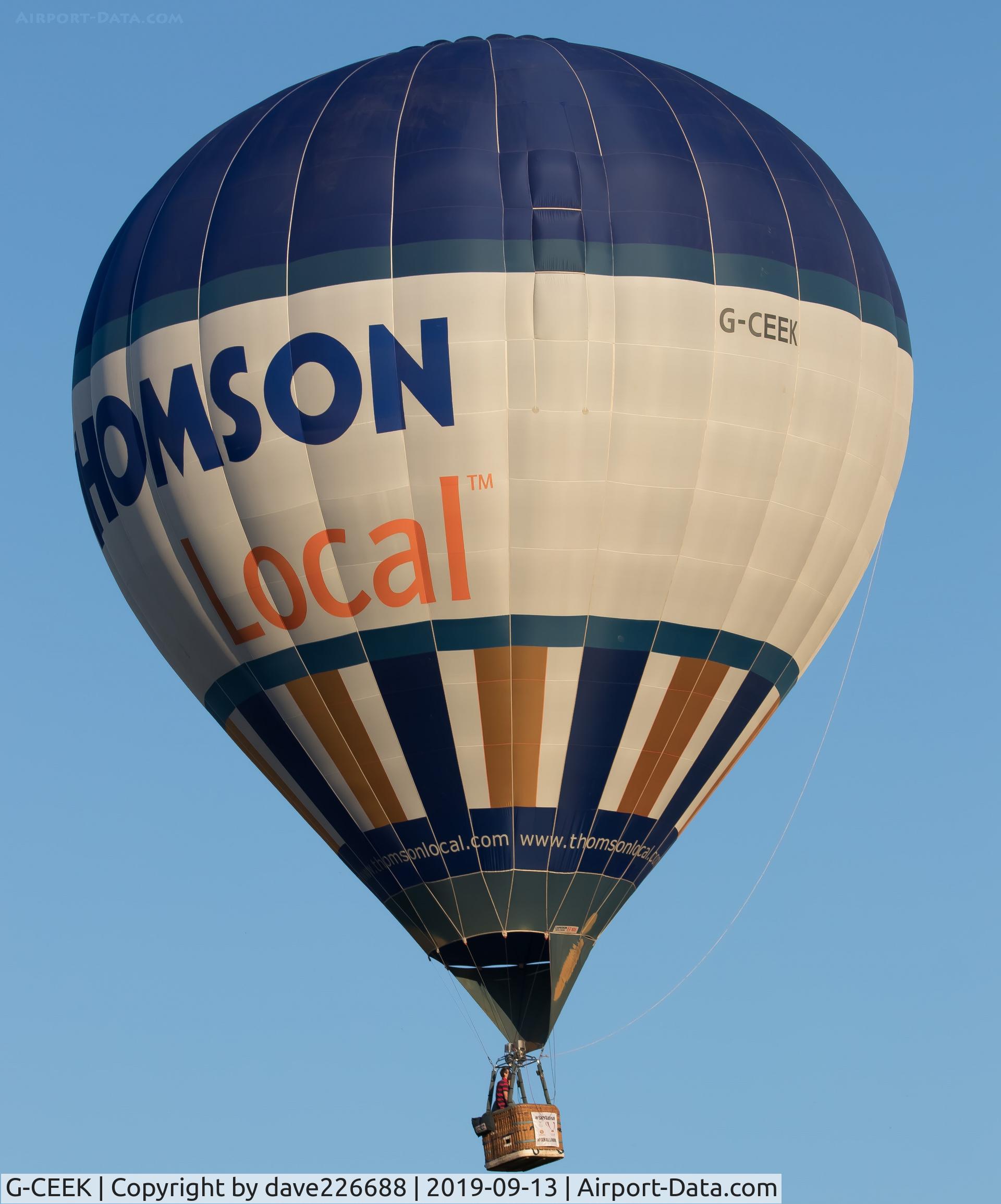 G-CEEK, 2006 Cameron Balloons Z-105 C/N 10909, G CEEK at the 2019 Longleat Skysafari