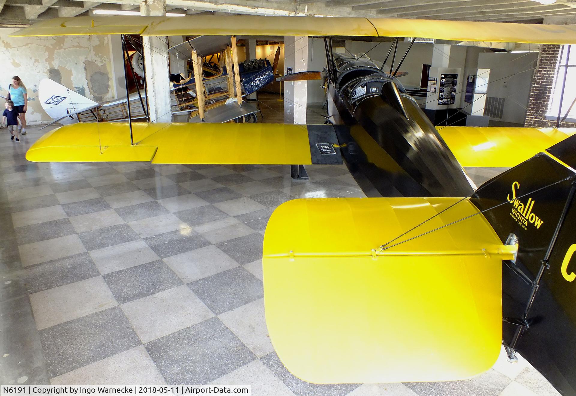 N6191, Swallow OX-5 Swallow C/N 1005, Swallow Aircraft Corp. OX-5 Swallow at the Kansas Aviation Museum, Wichita KS