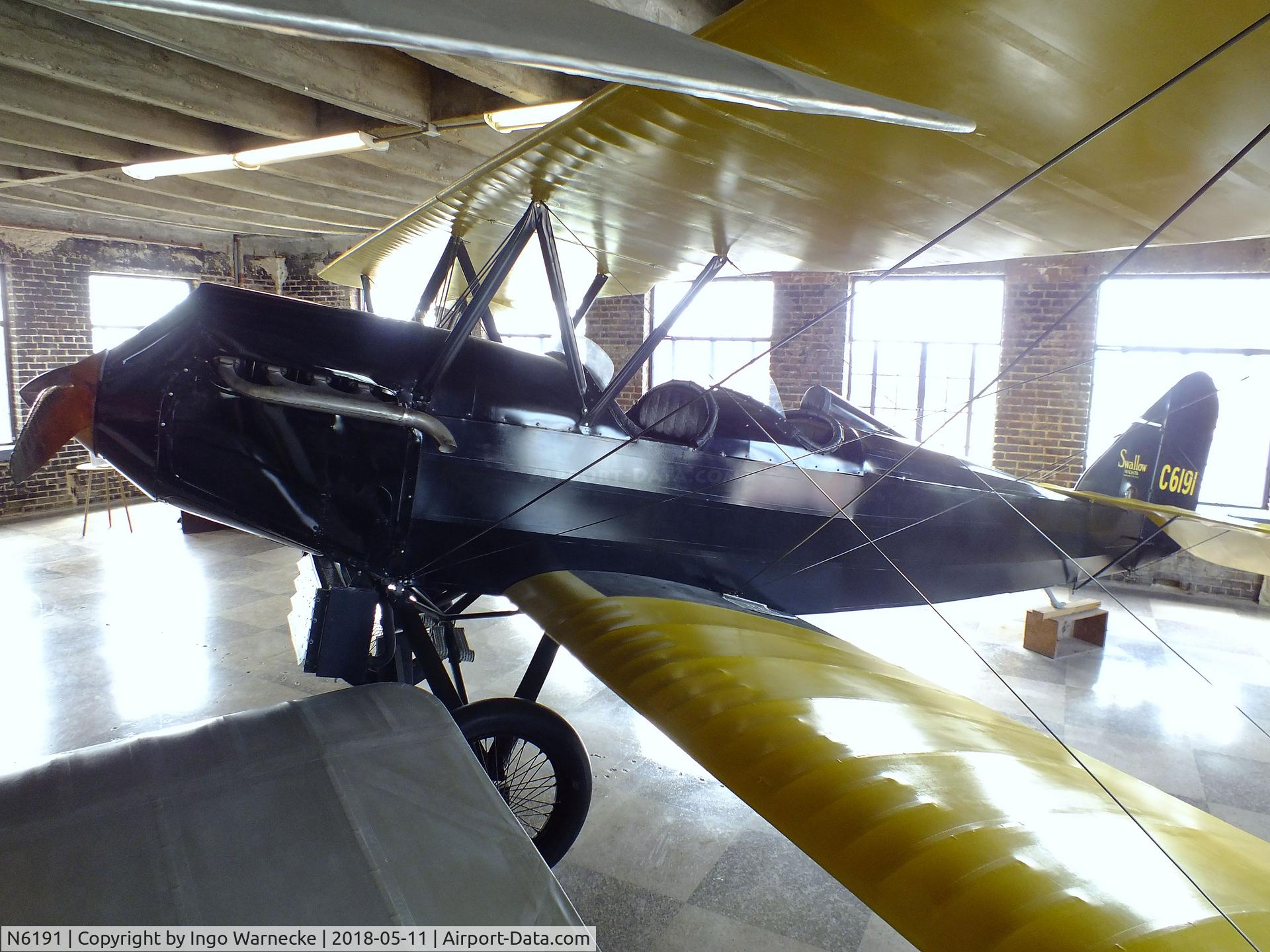 N6191, Swallow OX-5 Swallow C/N 1005, Swallow Aircraft Corp. OX-5 Swallow at the Kansas Aviation Museum, Wichita KS