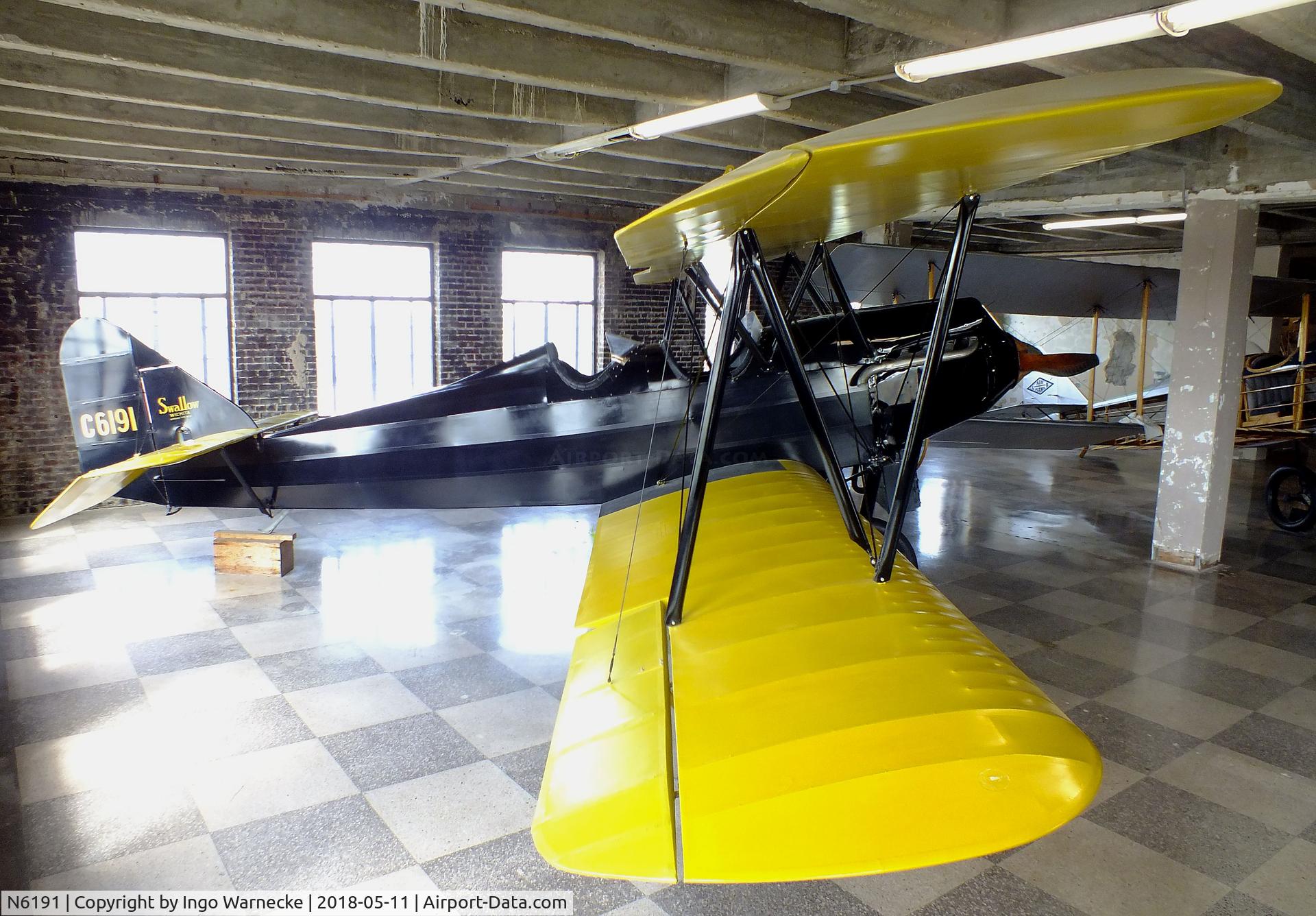 N6191, Swallow OX-5 Swallow C/N 1005, Swallow Aircraft Corp. OX-5 Swallow at the Kansas Aviation Museum, Wichita KS