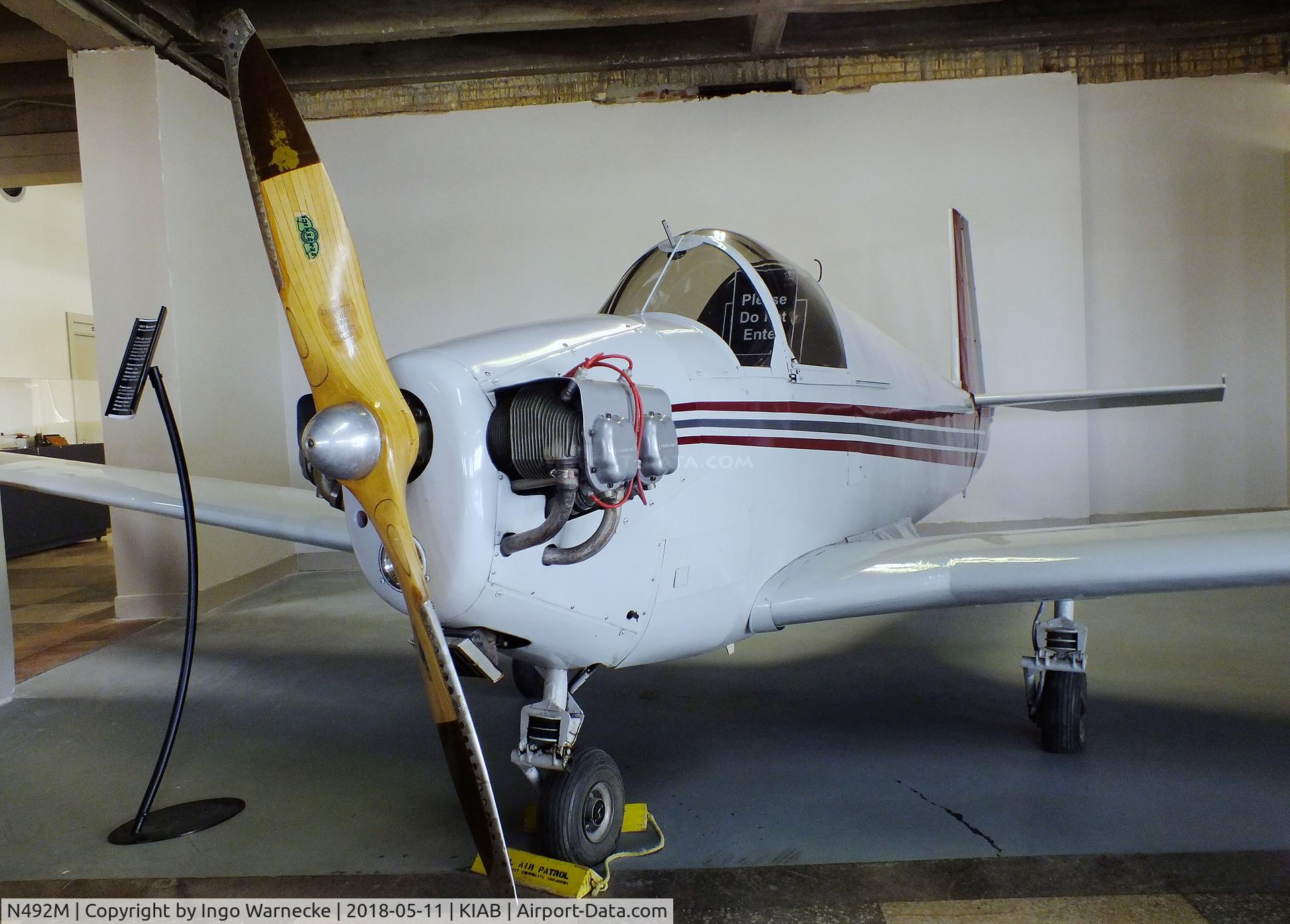 N492M, 1951 Mooney M-18C C/N 245, Mooney M.18C Mite at the Kansas Aviation Museum, Wichita KS