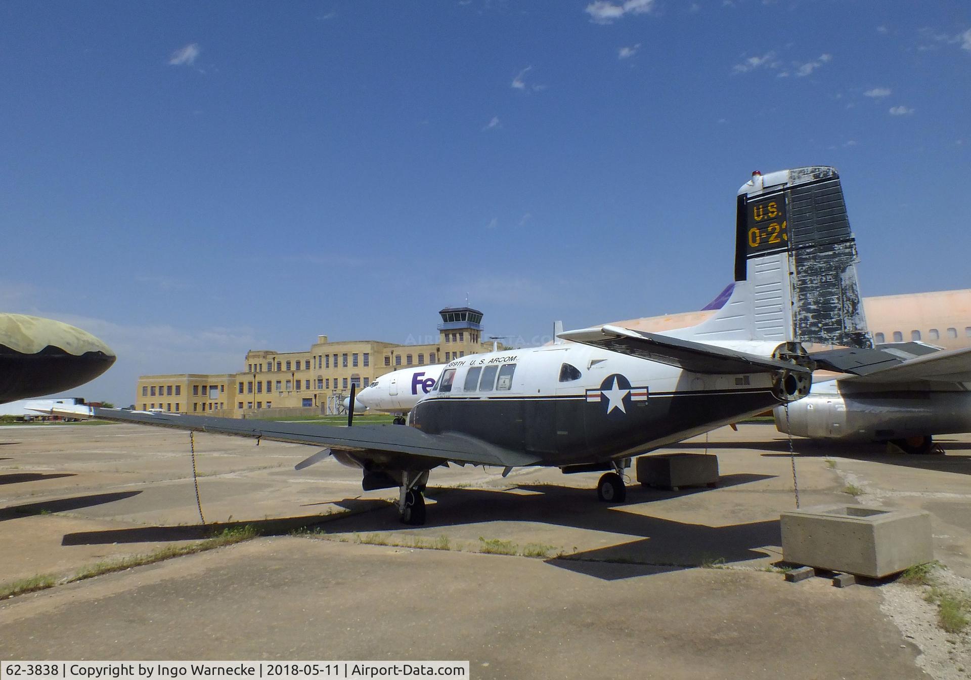 62-3838, 1962 Beech U-8F Seminole C/N LF.36, Beechcraft U-8F / L-23F Seminole (Queen Air) at the Kansas Aviation Museum, Wichita KS