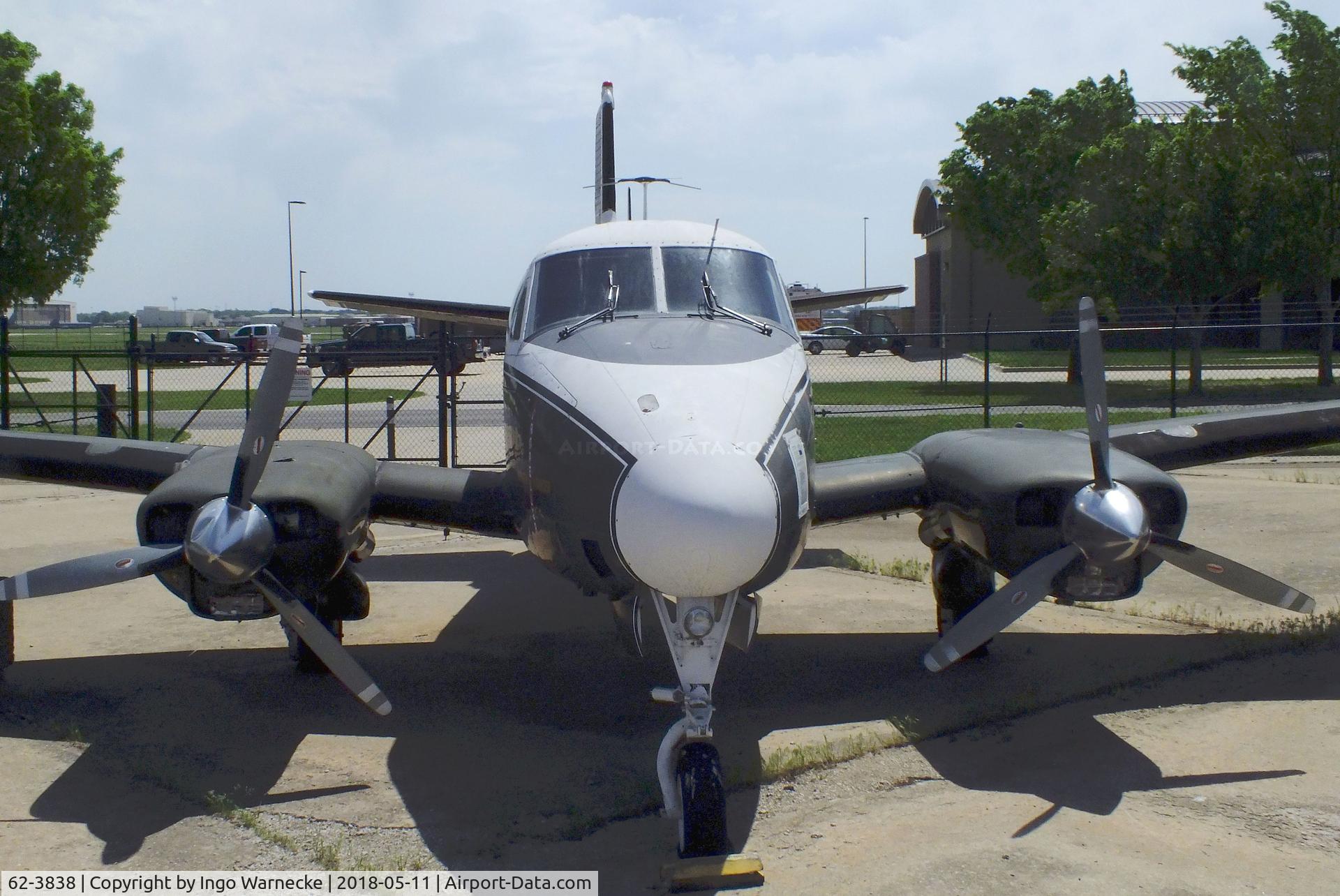 62-3838, 1962 Beech U-8F Seminole C/N LF.36, Beechcraft U-8F / L-23F Seminole (Queen Air) at the Kansas Aviation Museum, Wichita KS