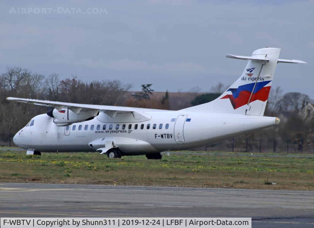 F-WBTV, 1992 ATR 42-300 C/N 291, Engine ground test @LFBF... Ex SX6NIK with Sky Express Greece