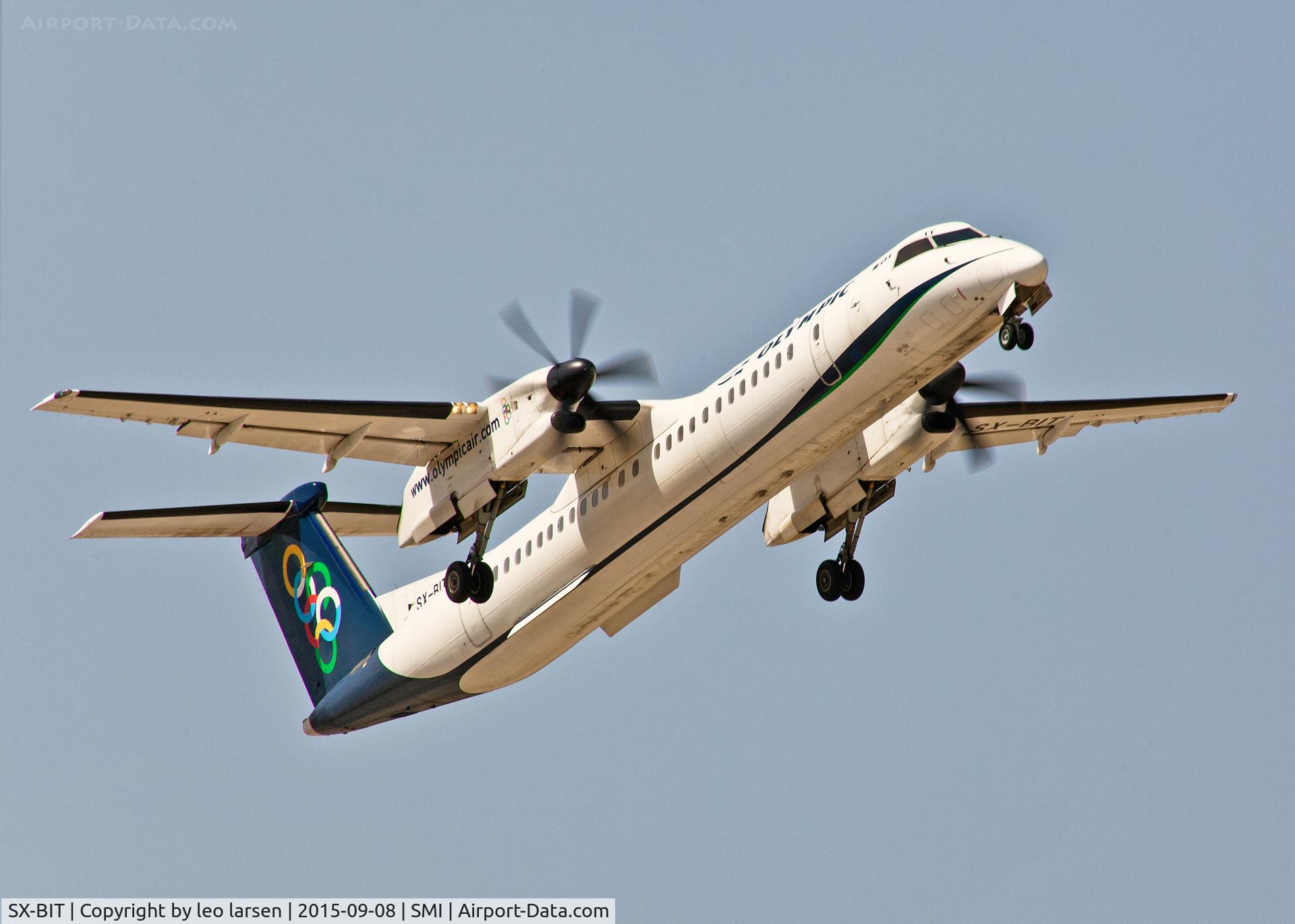 SX-BIT, 2007 De Havilland Canada DHC-8-402Q Dash 8 C/N 4148, Samos 8.9.2015