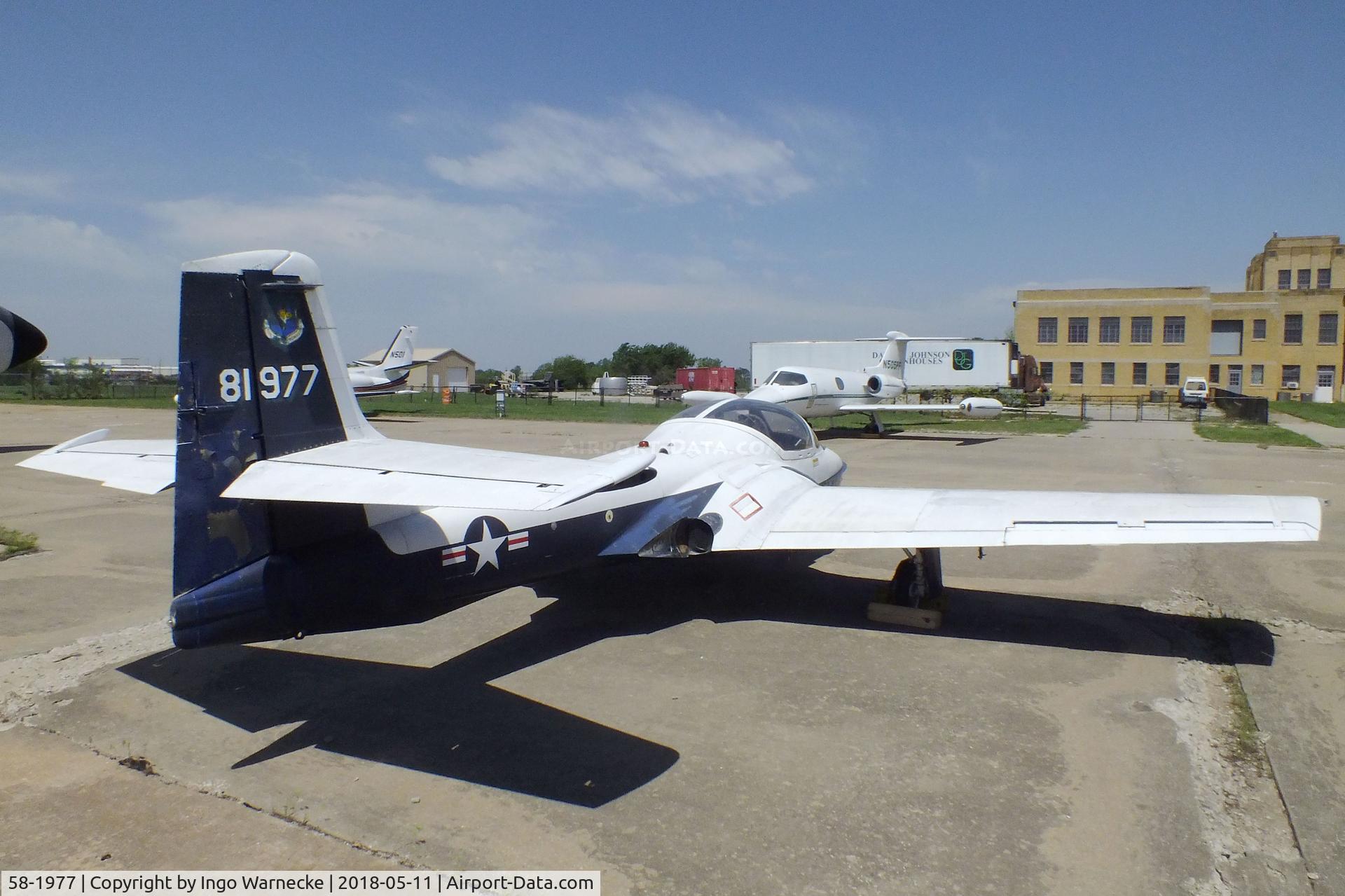 58-1977, 1958 Cessna T-37B Tweety Bird C/N 40402, Cessna T-37B at the Kansas Aviation Museum, Wichita KS