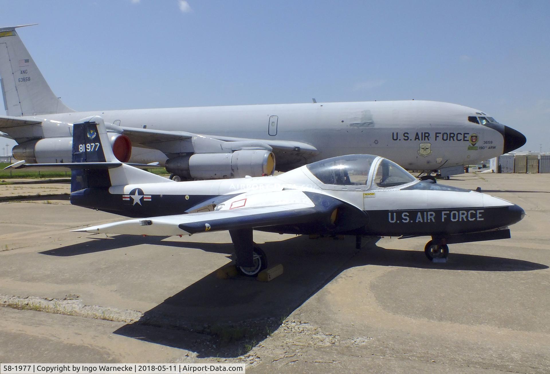 58-1977, 1958 Cessna T-37B Tweety Bird C/N 40402, Cessna T-37B at the Kansas Aviation Museum, Wichita KS