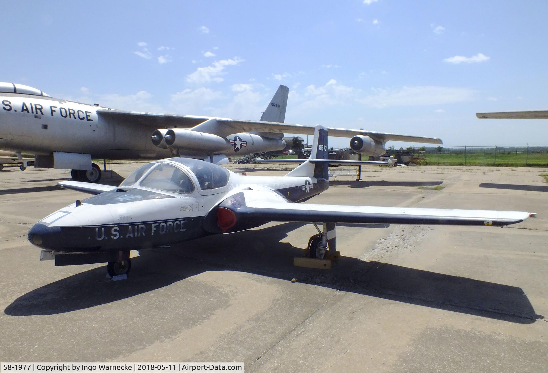 58-1977, 1958 Cessna T-37B Tweety Bird C/N 40402, Cessna T-37B at the Kansas Aviation Museum, Wichita KS