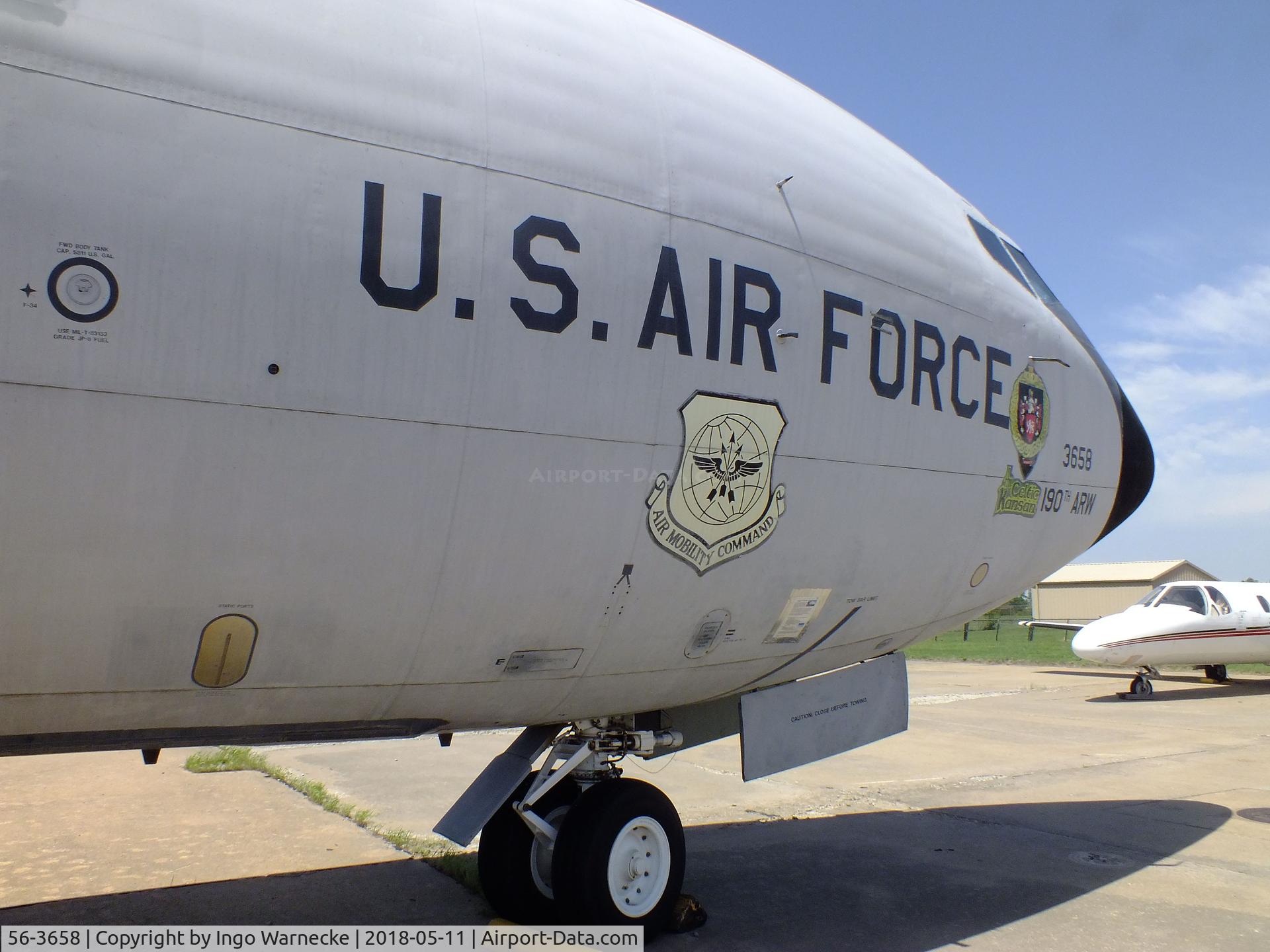 56-3658, 1956 Boeing KC-135E-BN Stratotanker C/N 17407, Boeing KC-135E Stratotanker at the Kansas Aviation Museum, Wichita KS