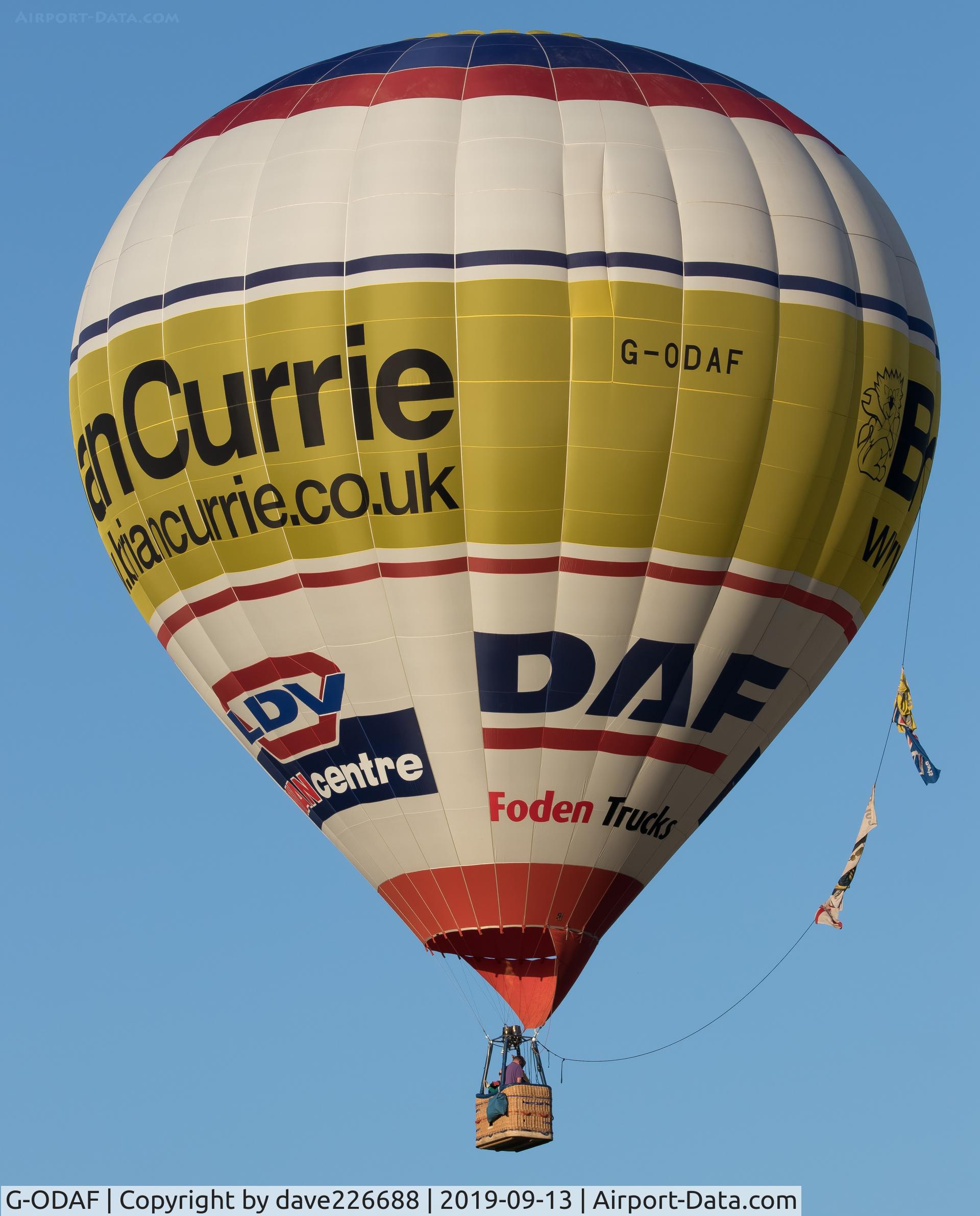 G-ODAF, 2005 Lindstrand Hot Air Balloons Ltd LBL 105A C/N 1042, G ODAF at the 2019 Longleat Skysafari