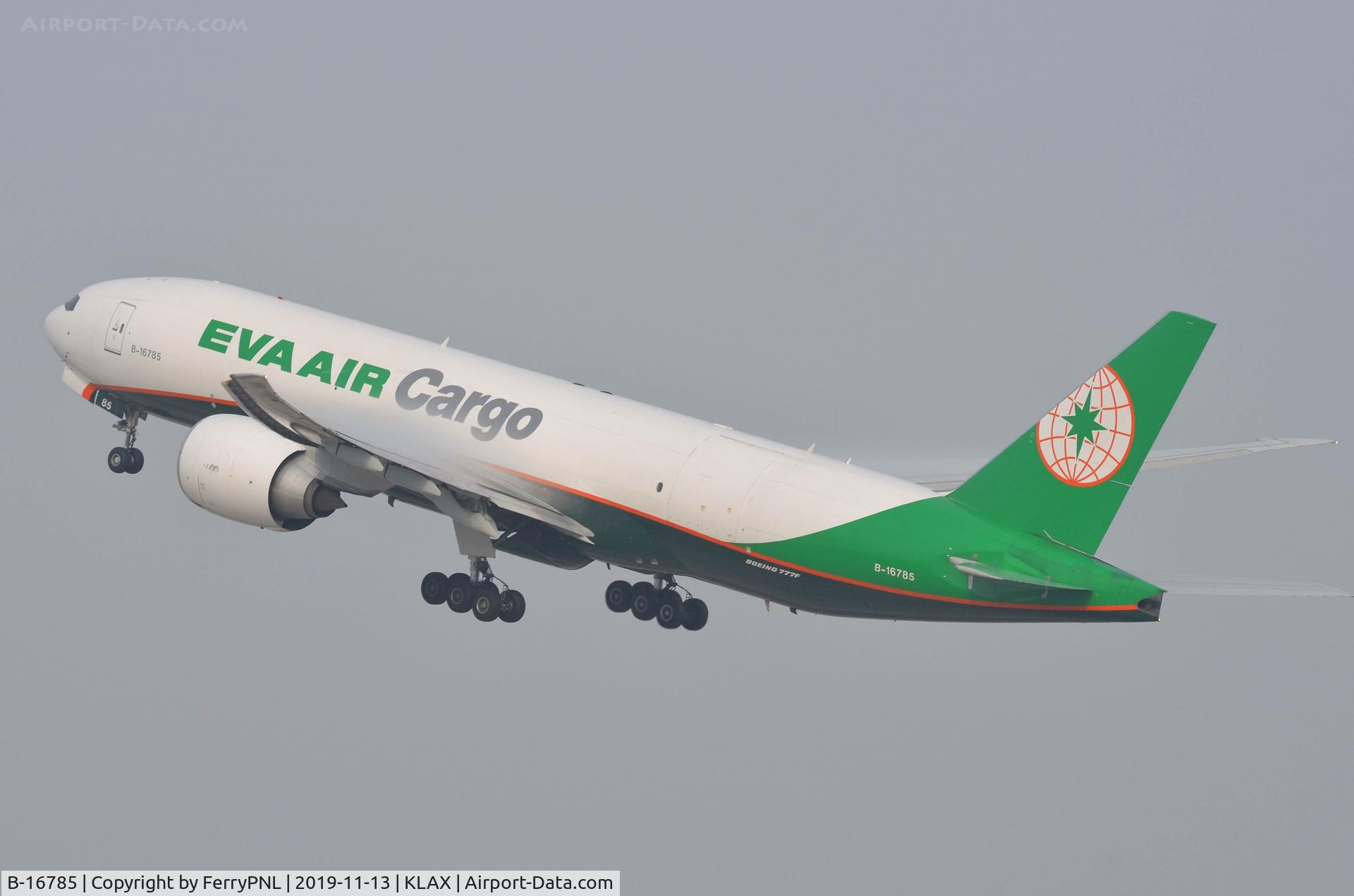 B-16785, 2018 Boeing 777-F5E C/N 62827, EVA B772F lifting-off creating vapour trail.