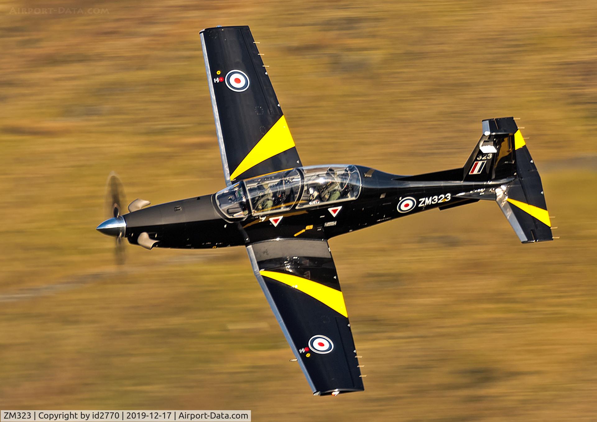 ZM323, 2017 Beechcraft T-6C Texan T.1 C/N PM-110, Mach Loop