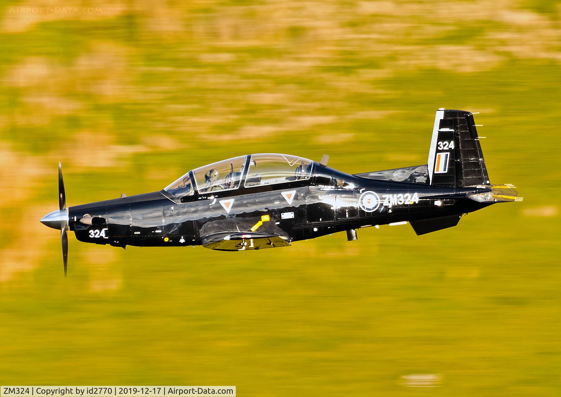 ZM324, 2017 Beechcraft T-6C Texan T.1 C/N PM-111, Mach Loop