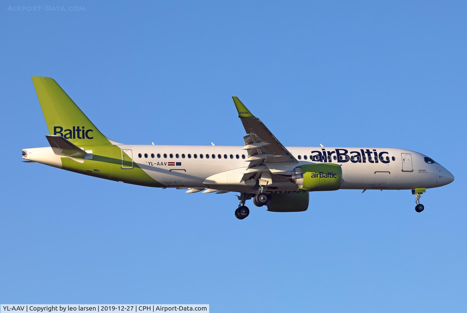 YL-AAV, 2019 Airbus A220-300 C/N 55071, Copenhagen 27.12.2019