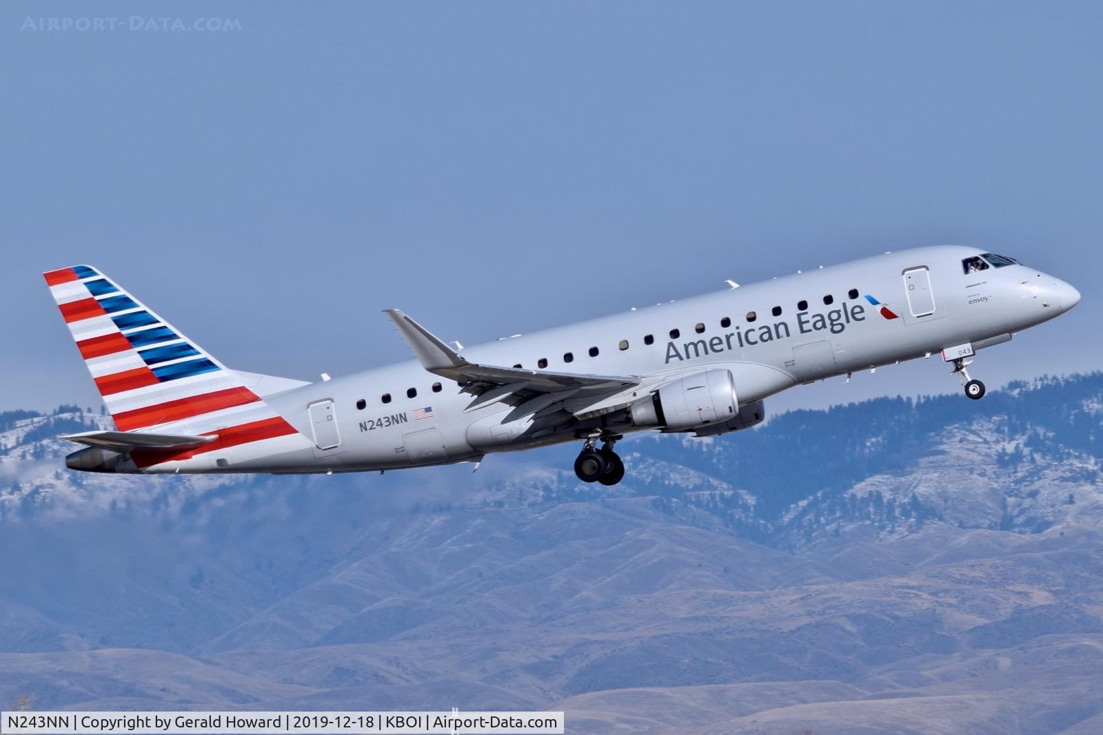 N243NN, 2016 Embraer 175LR (ERJ-170-200LR) C/N 17000604, Take off from 10L.