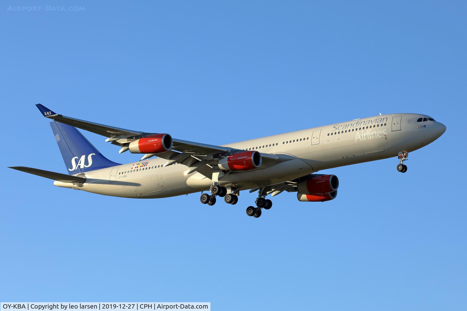 OY-KBA, 2001 Airbus A340-313X C/N 435, Copenhagen 27.12.2019 L/D R-04L