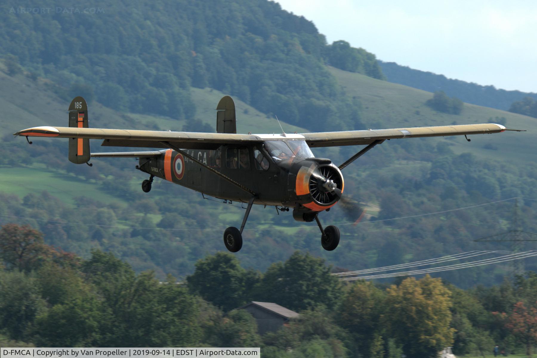 D-FMCA, 1959 Max Holste MH-1521 Broussard C/N 185, Max Holste Broussard landing at Hahnweide airfield, Germany. OTT 2019