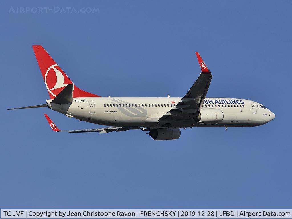 TC-JVF, 2014 Boeing 737-8F2 C/N 42008/4934, TK1390 to Istambul take off runway 05