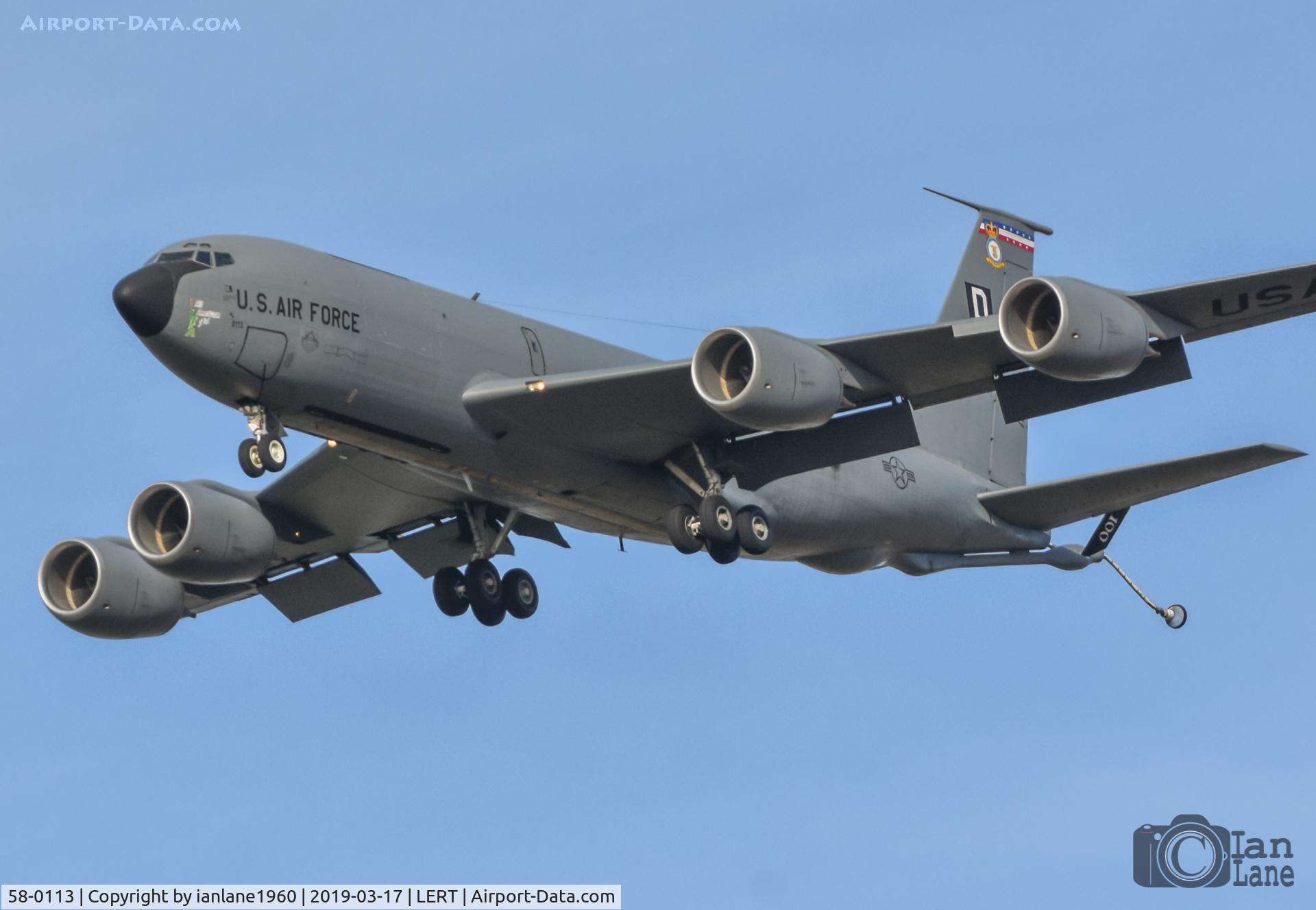 58-0113, 1958 Boeing KC-135R Stratotanker C/N 17858, 100 ARW Mildenhall