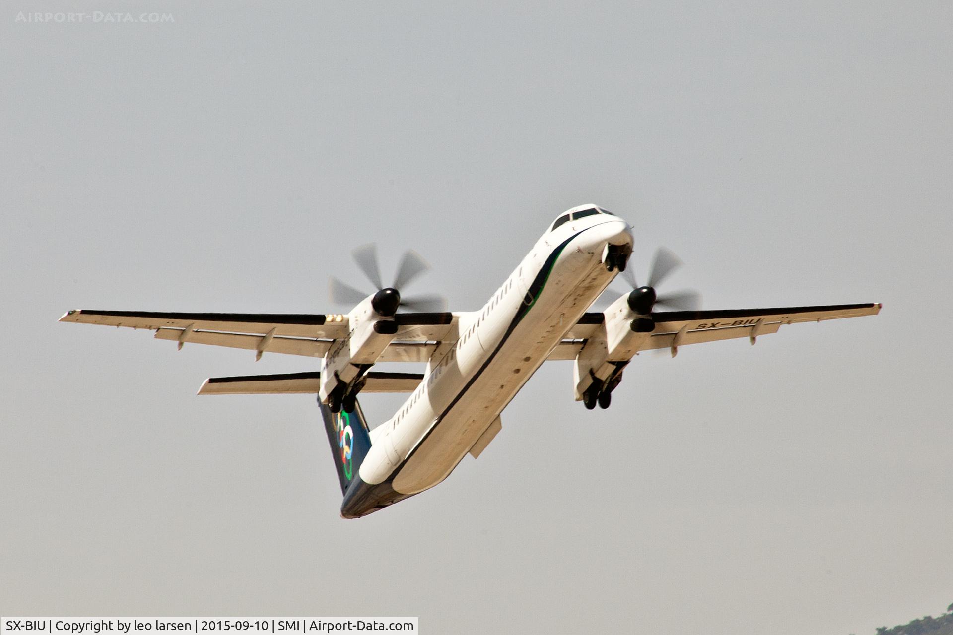 SX-BIU, 2007 De Havilland Canada DHC-8-402Q Dash 8 C/N 4152, Samos 10.9.2015