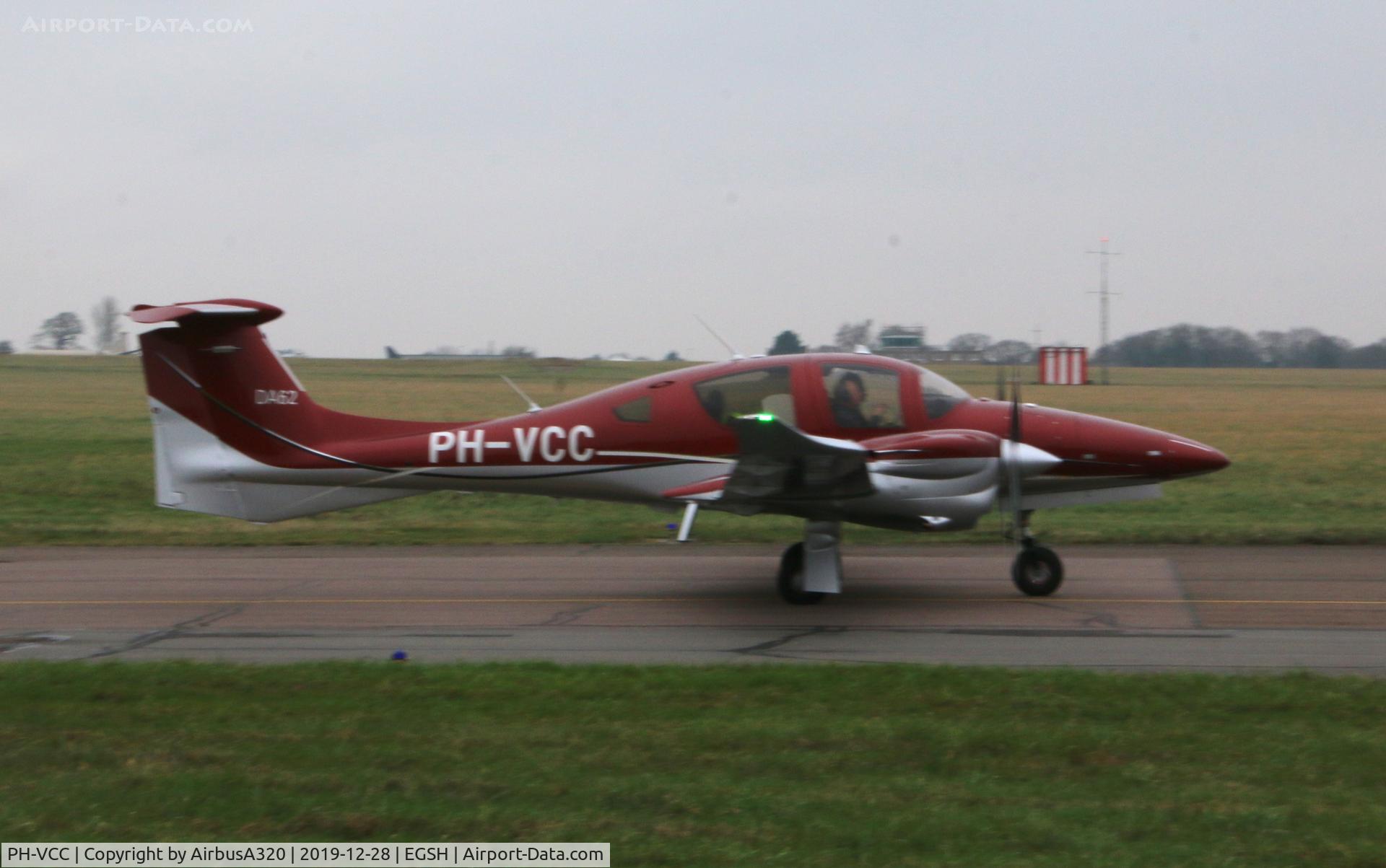 PH-VCC, 2019 Diamond DA-62 C/N 62.085, Departing Norwich