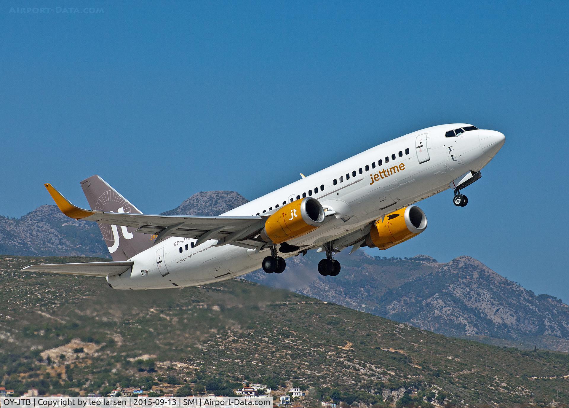 OY-JTB, 1989 Boeing 737-3Y0 C/N 24464, Samos 13.9.2015