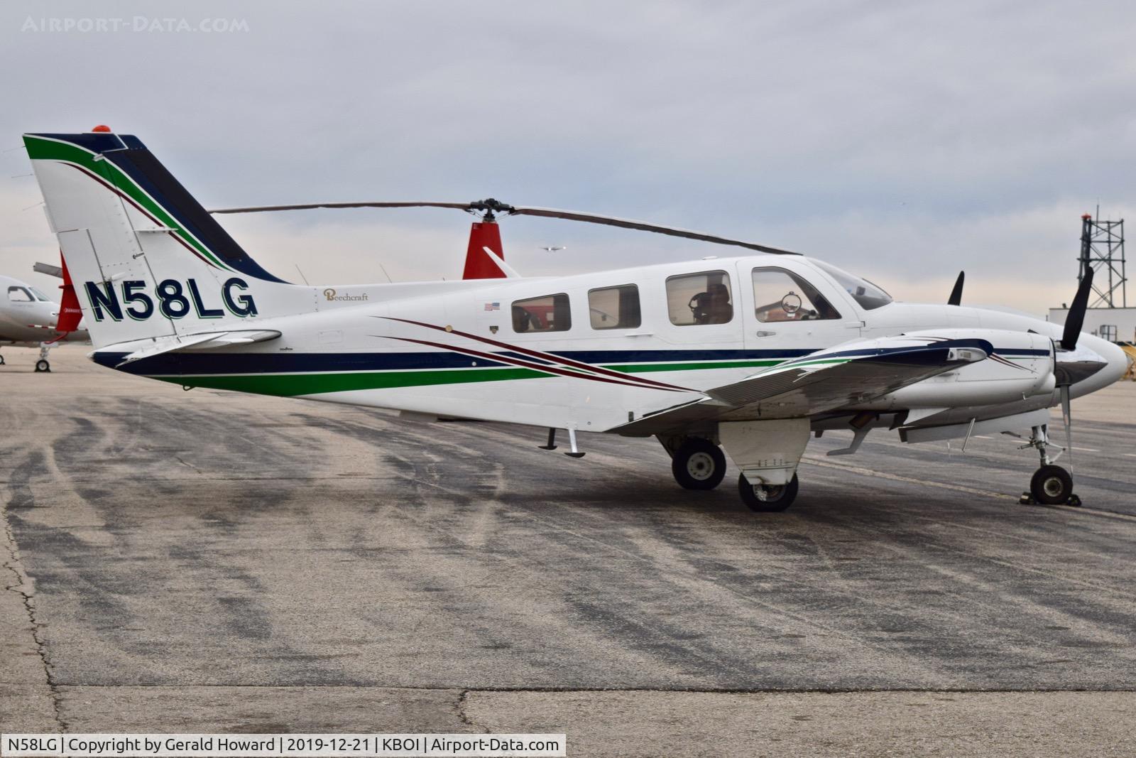 N58LG, 1981 Beech 58P Baron C/N TJ-393, Parked on south GA ramp.