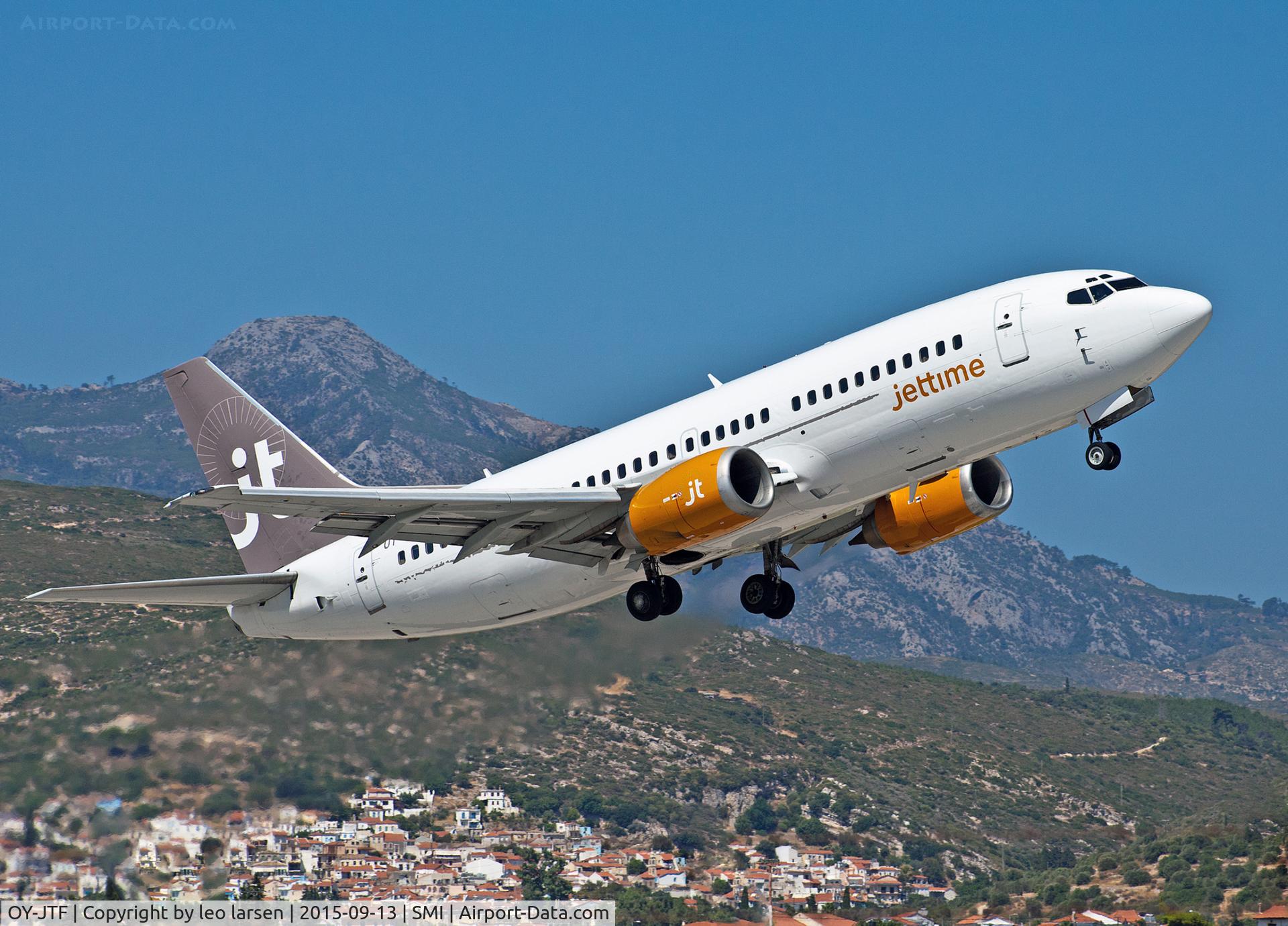 OY-JTF, 1988 Boeing 737-382QC C/N 24364, Samos 13.9.2015