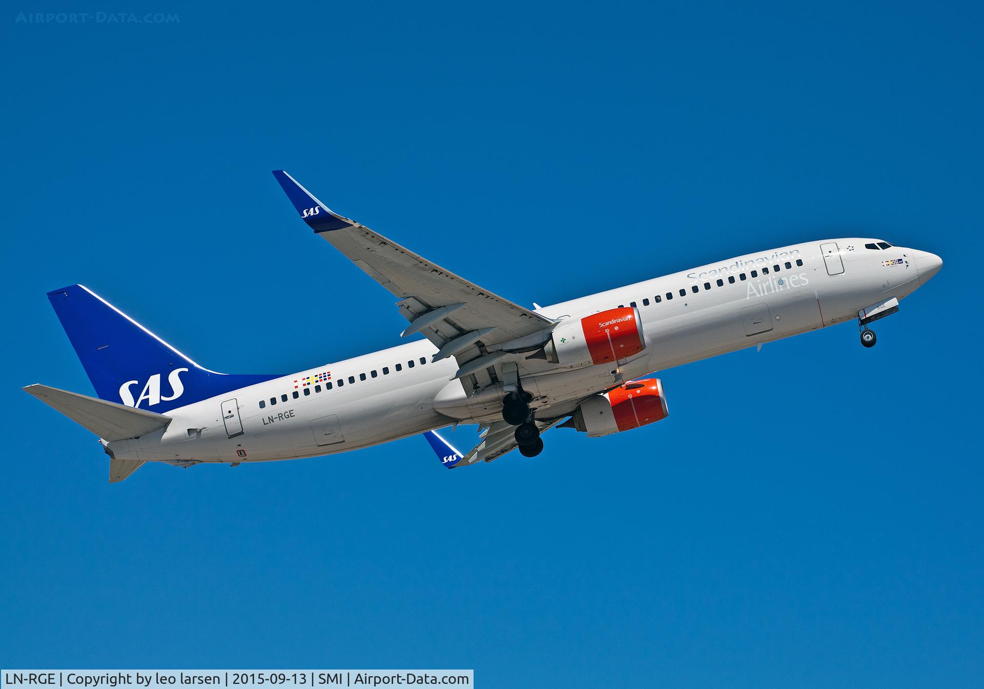 LN-RGE, 2013 Boeing 737-883 C/N 38037, Samos 13.9.2015