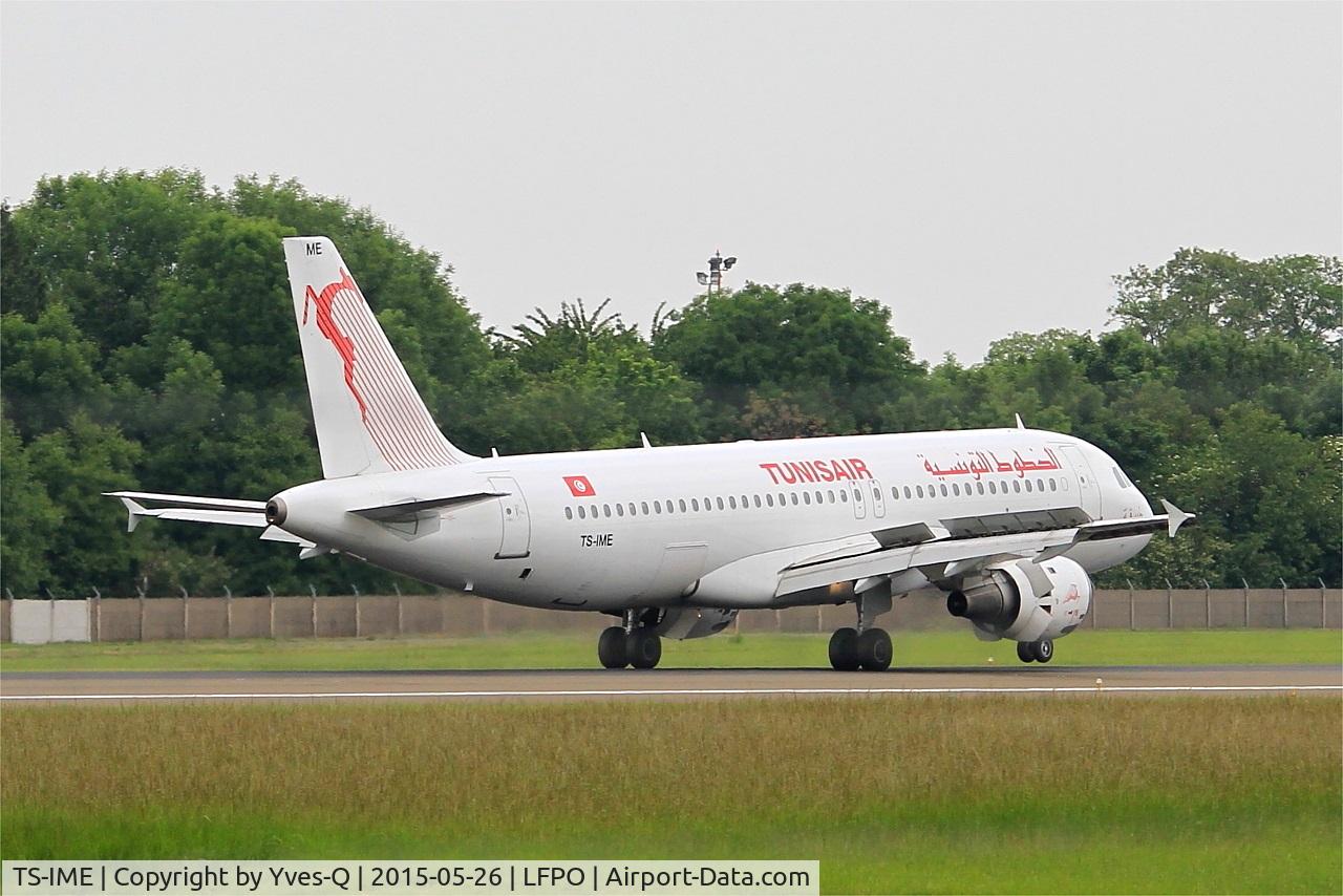 TS-IME, 1990 Airbus A320-211 C/N 123, Airbus A320-211, Reverse thrust landingrwy 06, Paris-Orly Airport (LFPO-ORY)