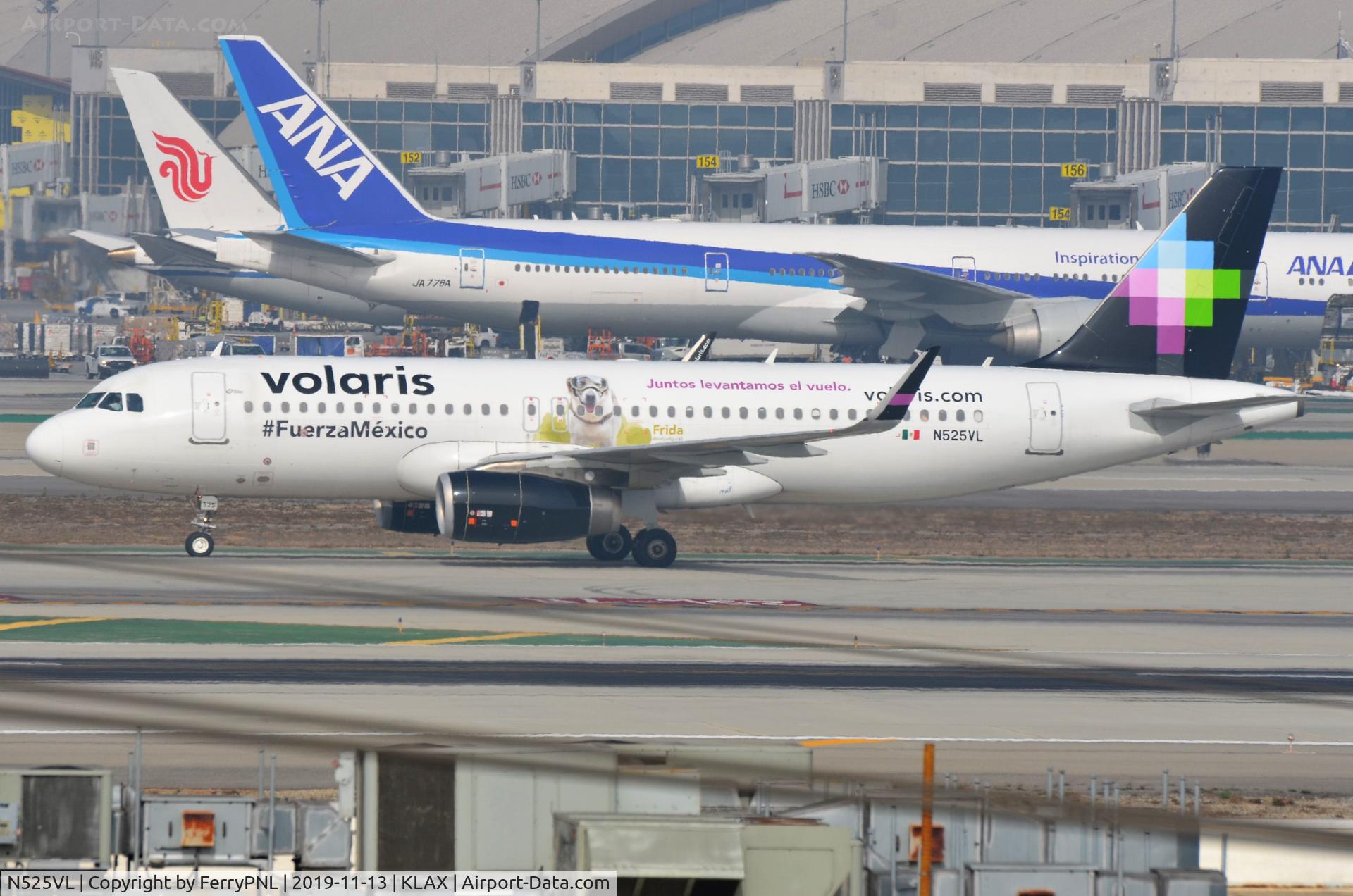 N525VL, 2014 Airbus A320-233 C/N 6332, Volaris A320 vacating the runway in LAX