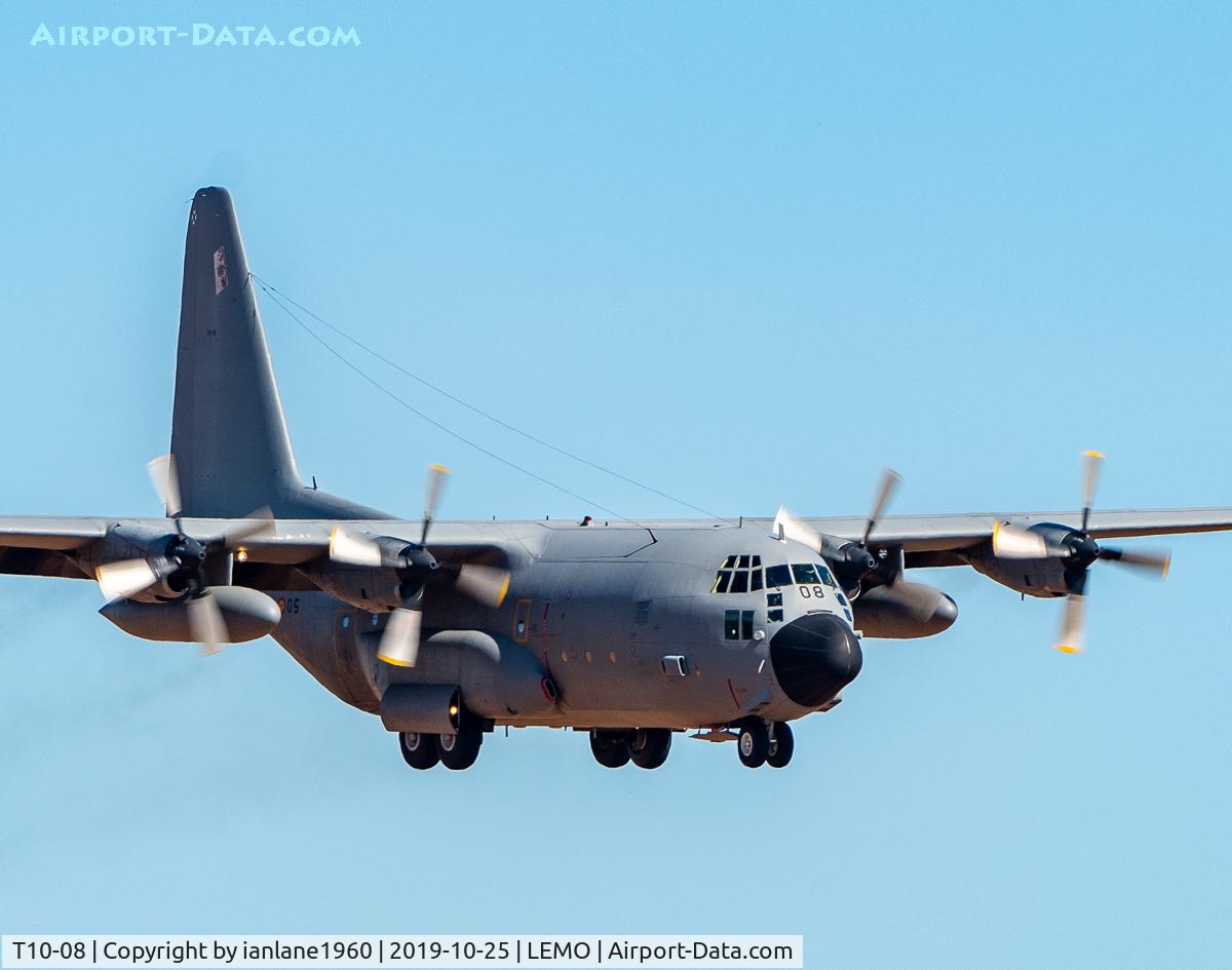 T10-08, 1979 Lockheed C-130H Hercules C/N 382-4835, Spanish Air Force arriving at Moron Air Base