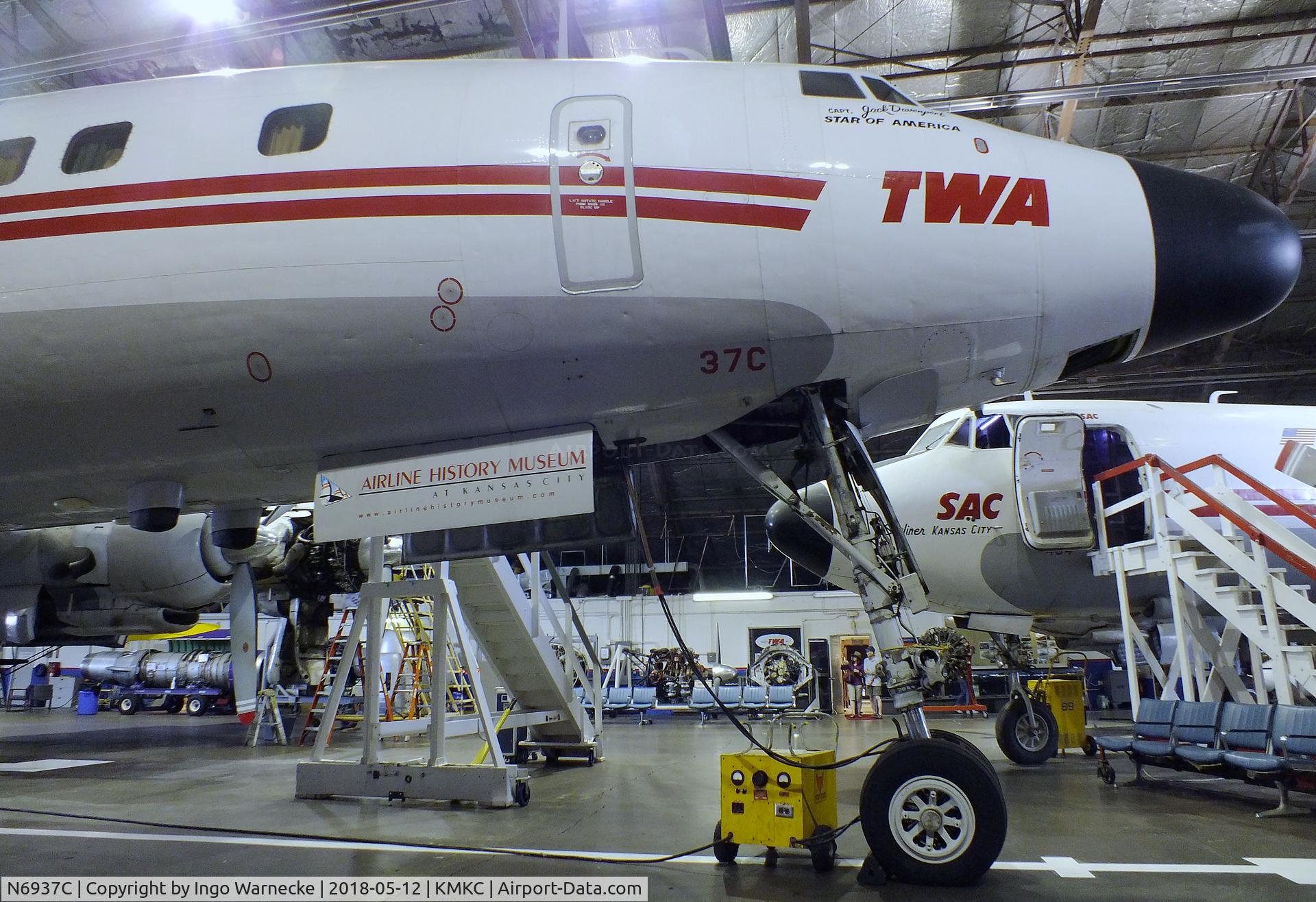 N6937C, 1957 Lockheed L-1049H-82 Super Constellation C/N 4830, Lockheed L-1049H Super Constellation at the Airline History Museum, Kansas City MO