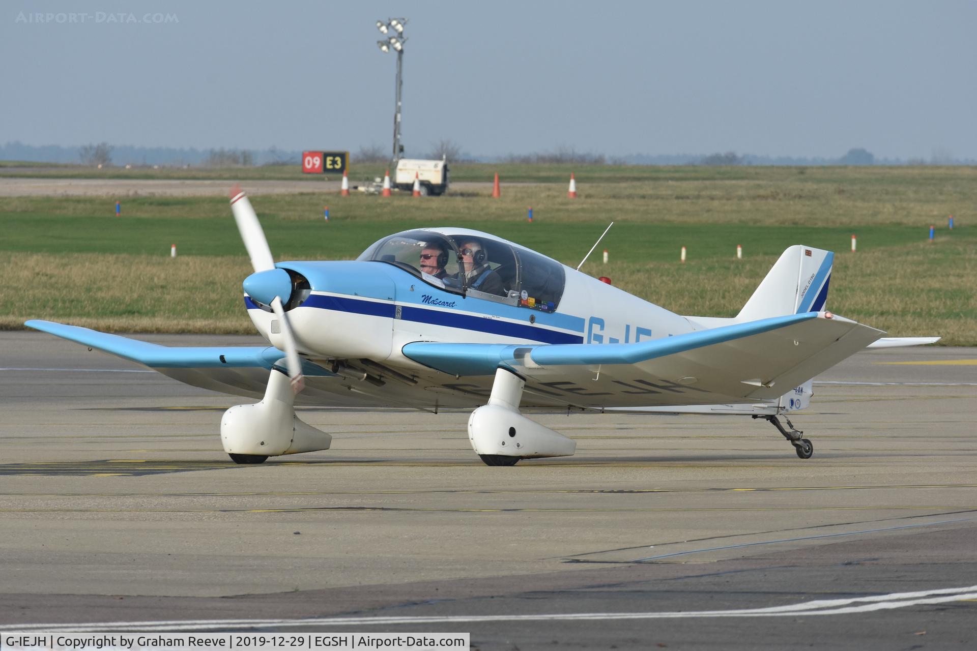 G-IEJH, 1963 SAN Jodel D-150 Mascaret C/N 02, Just landed at Norwich.