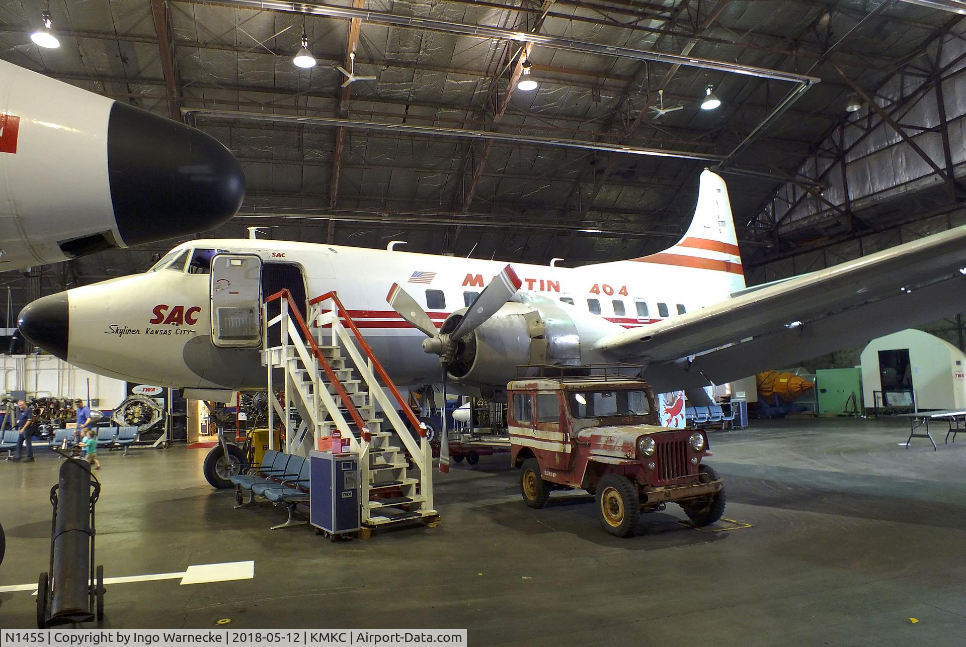 N145S, 1952 Martin 404 C/N 14142, Martin 404 at the Airline History Museum, Kansas City MO