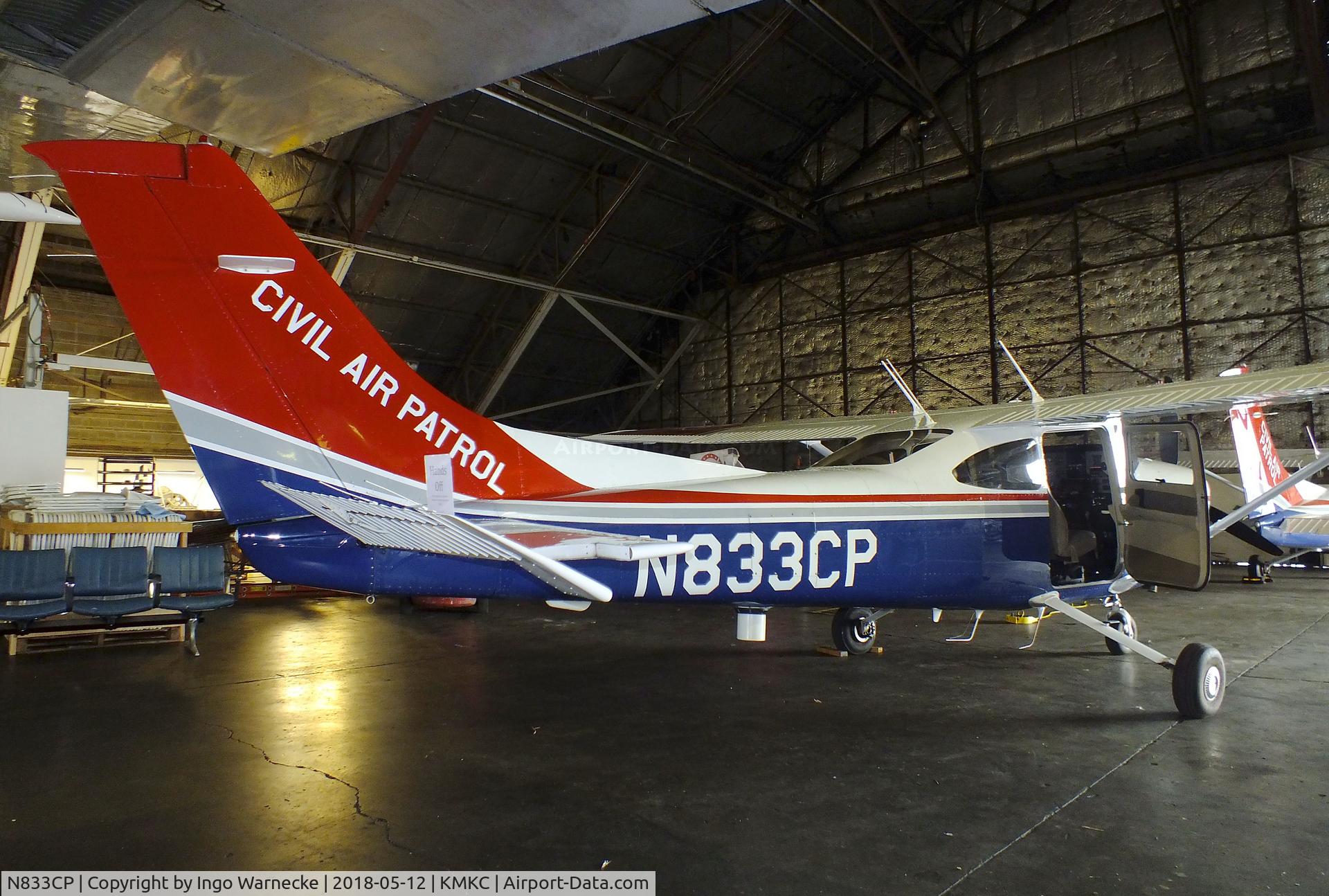 N833CP, 2004 Cessna 182T Skylane C/N 18281302, Cessna 182T Skylane of the CAP (Civil Air Patrol) in the hangar of the Airline History Museum, Kansas City MO