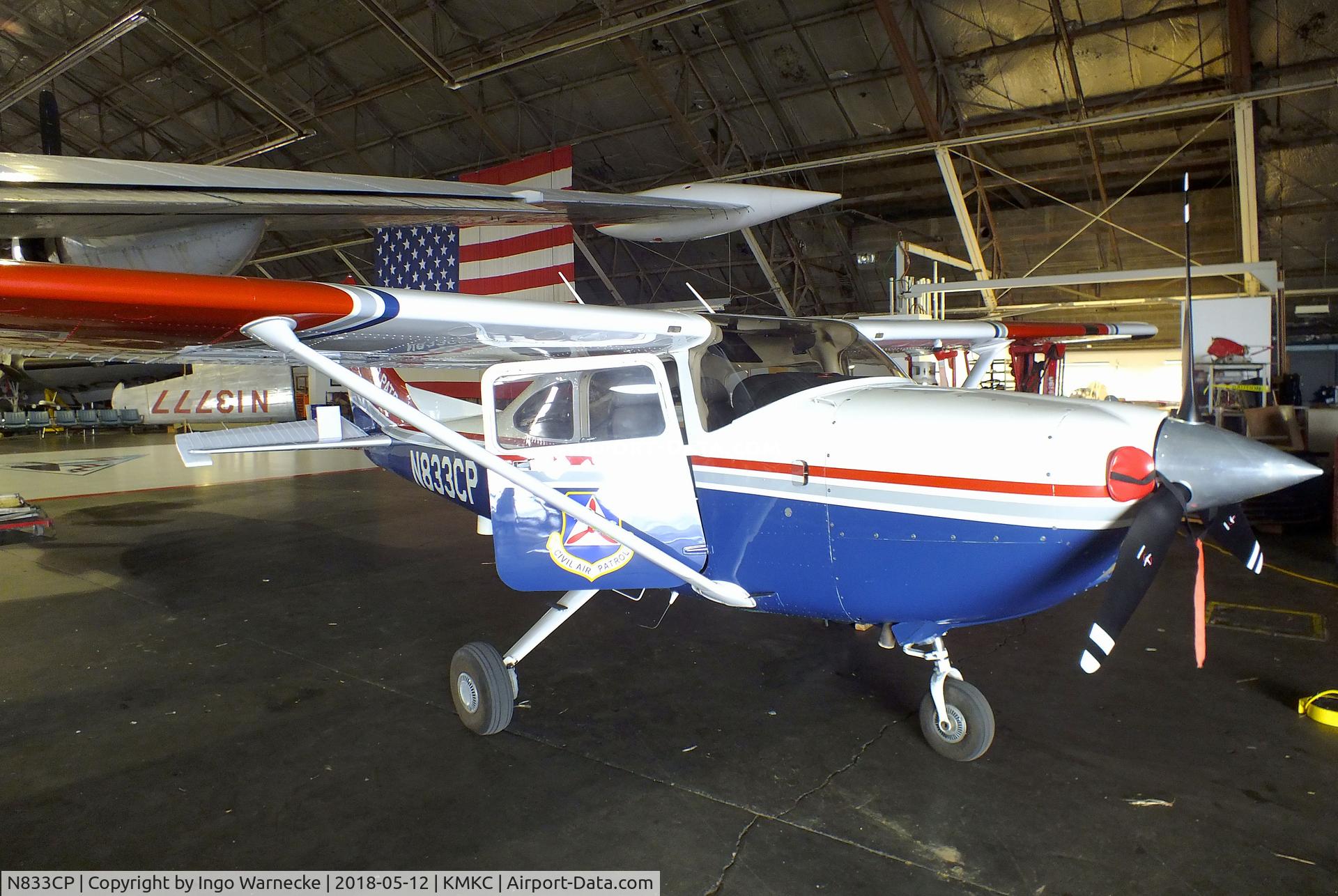 N833CP, 2004 Cessna 182T Skylane C/N 18281302, Cessna 182T Skylane of the CAP (Civil Air Patrol) in the hangar of the Airline History Museum, Kansas City MO