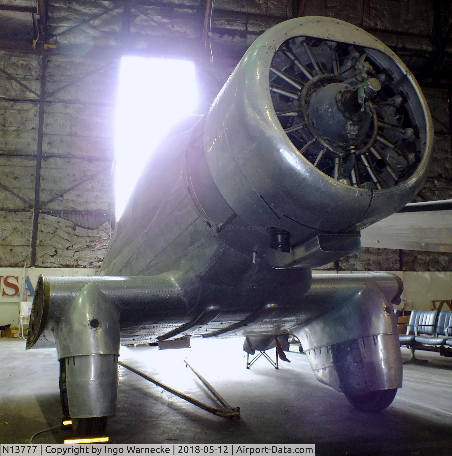 N13777, 1934 Northrop Delta 1D C/N 28, Northrop Delta 1D, awaiting restoration at the Airline History Museum, Kansas City MO