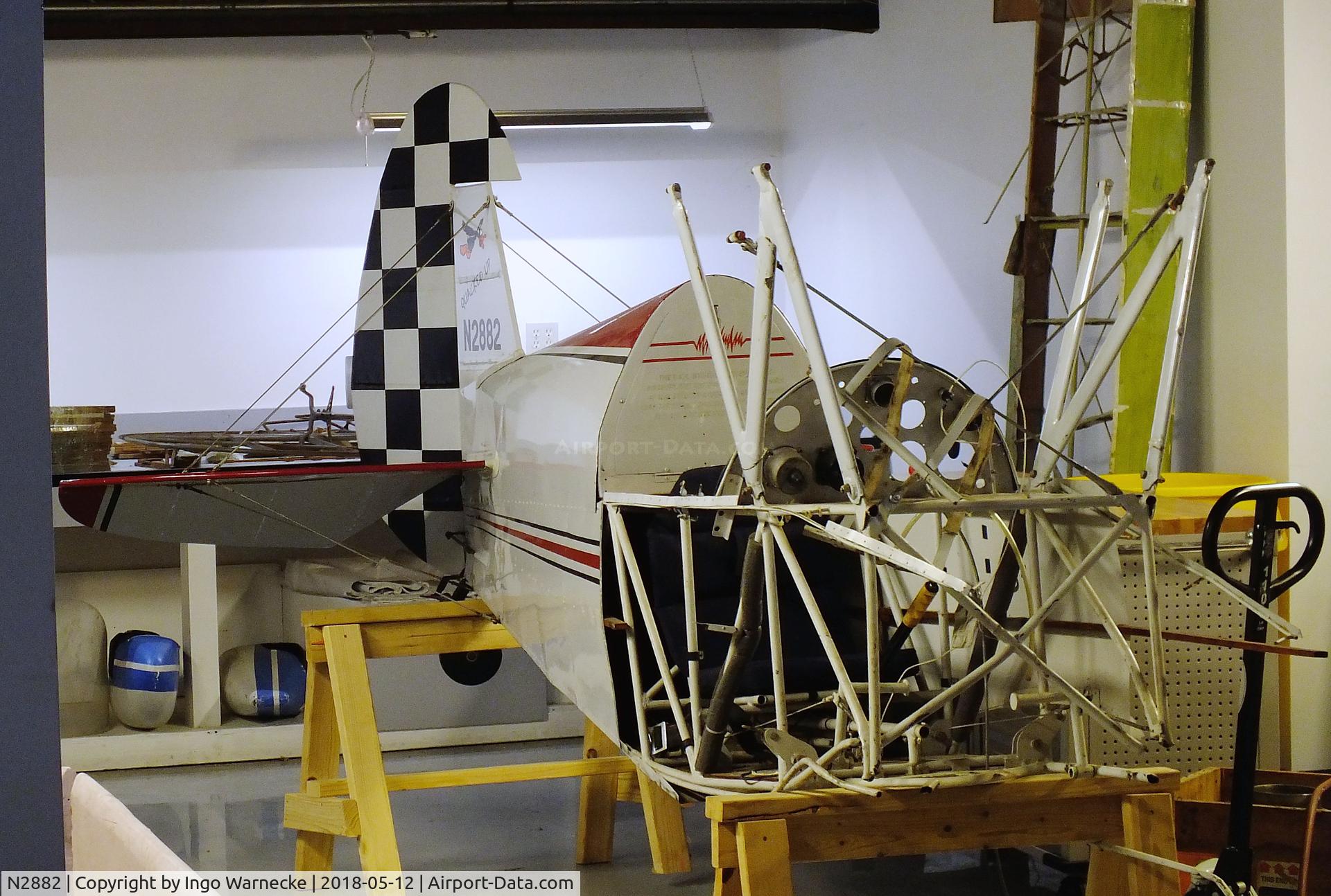 N2882, 1969 EAA Biplane Model P C/N 1 (N2882), EAA (Eskildsen) Biplane Model P, being restored at the Airline History Museum, Kansas City MO